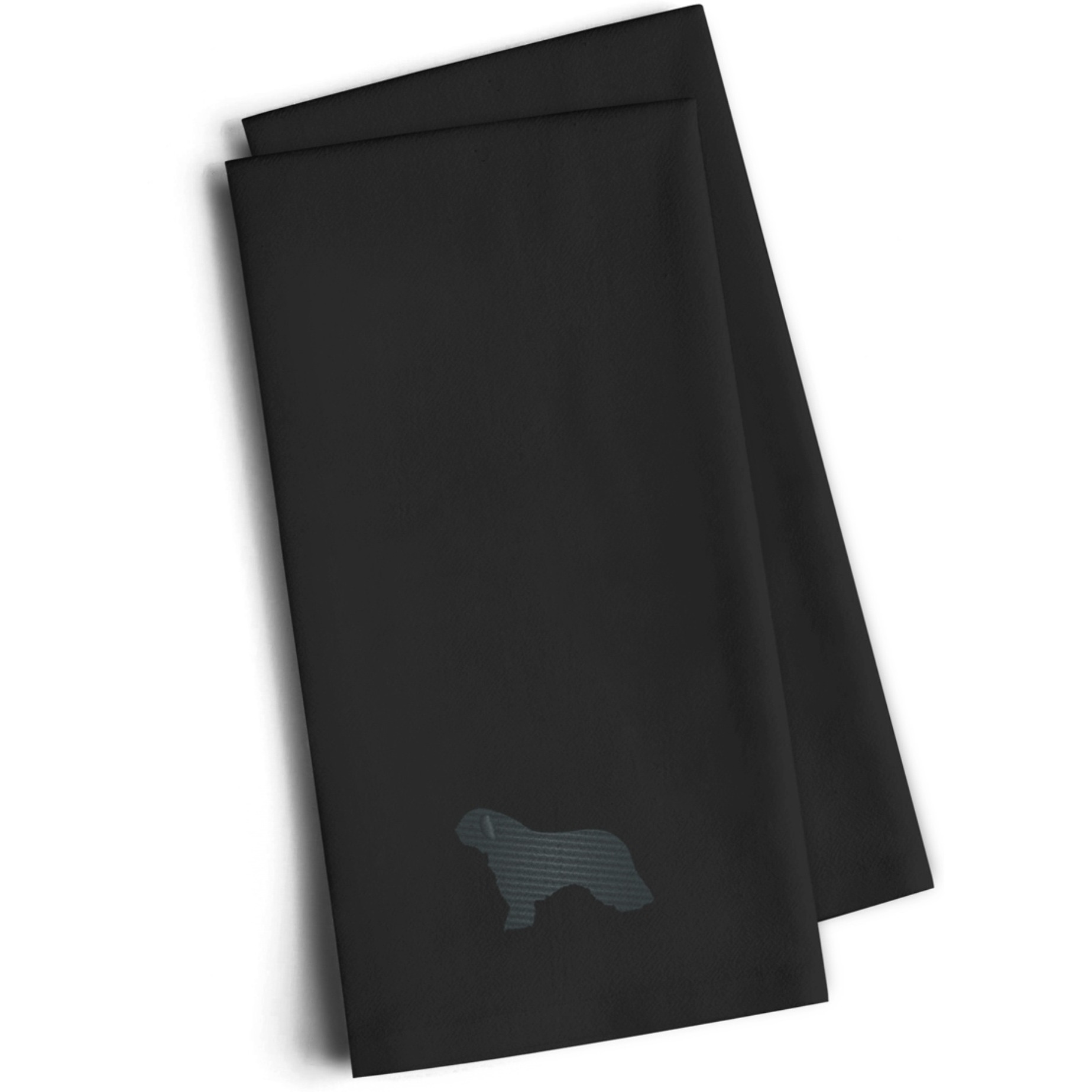 &quotCaroline's Treasures BB3415BKTWE Spanish Water Dog Black Embroidered Kitchen Towel (Set of 2), 28"" H x 19"" W, Multicolor"