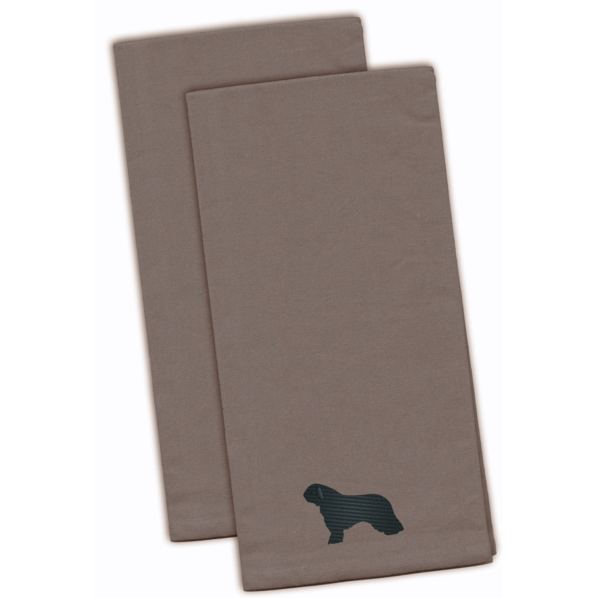 &quotCaroline's Treasures BB3415GYTWE Spanish Water Dog Gray Embroidered Kitchen Towel (Set of 2), 28"" x 19"", Multicolor"