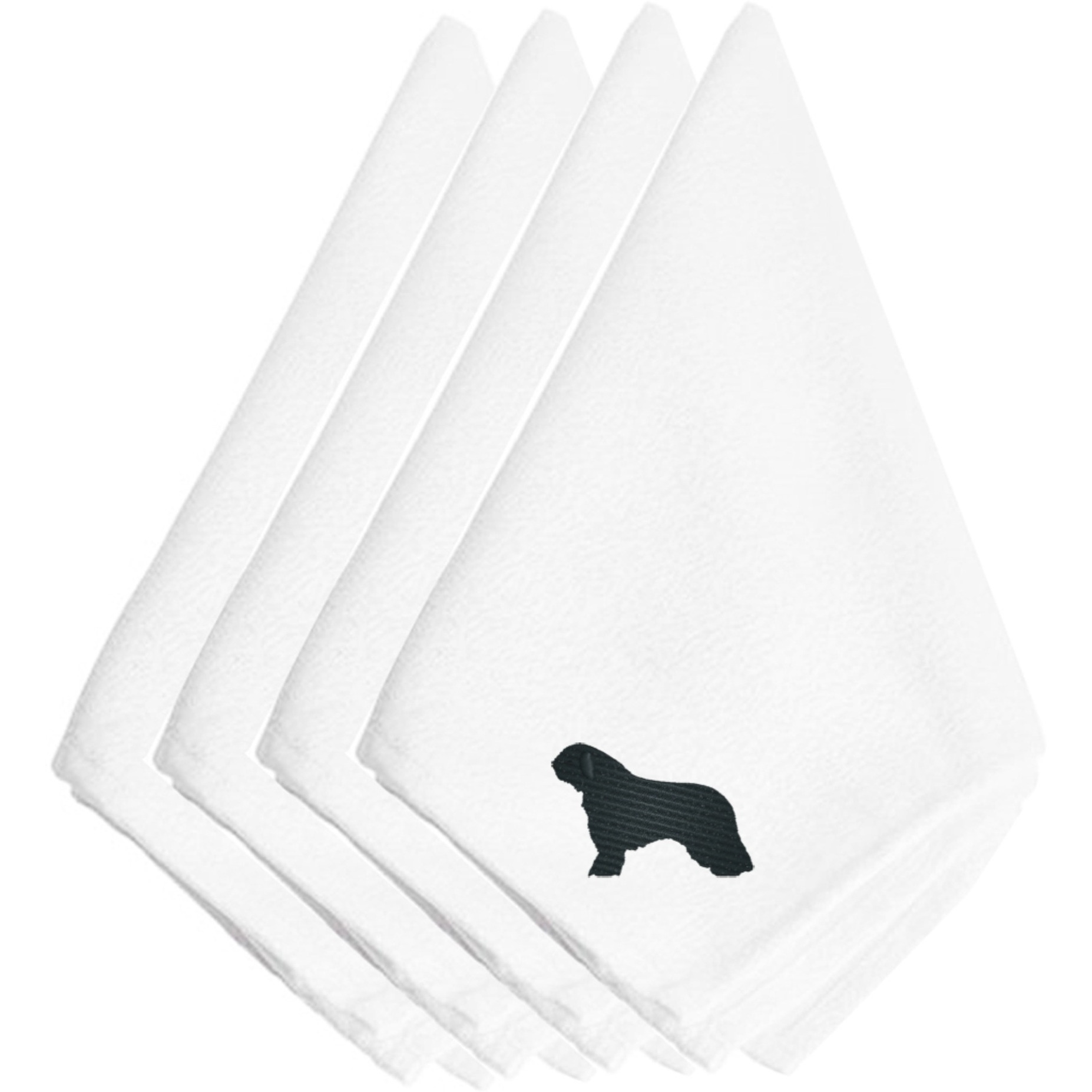 &quotCaroline's Treasures BB3415NPKE Spanish Water Dog Embroidered Napkins (Set of 4), 20"", Multicolor"