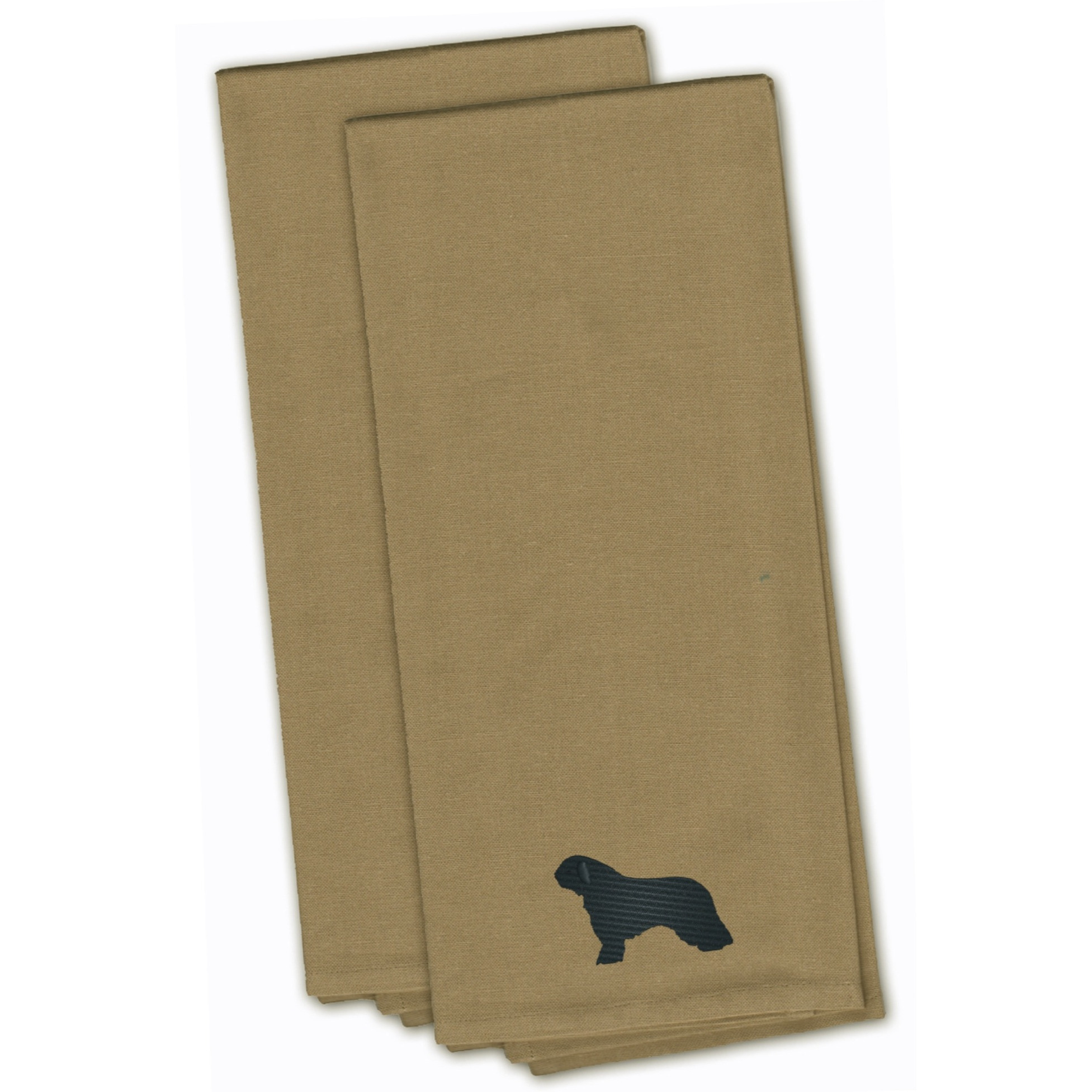 &quotCaroline's Treasures BB3415TNTWE Spanish Water Dog Tan Embroidered Kitchen Towel (Set of 2), 28"" x 19"", Multicolor"