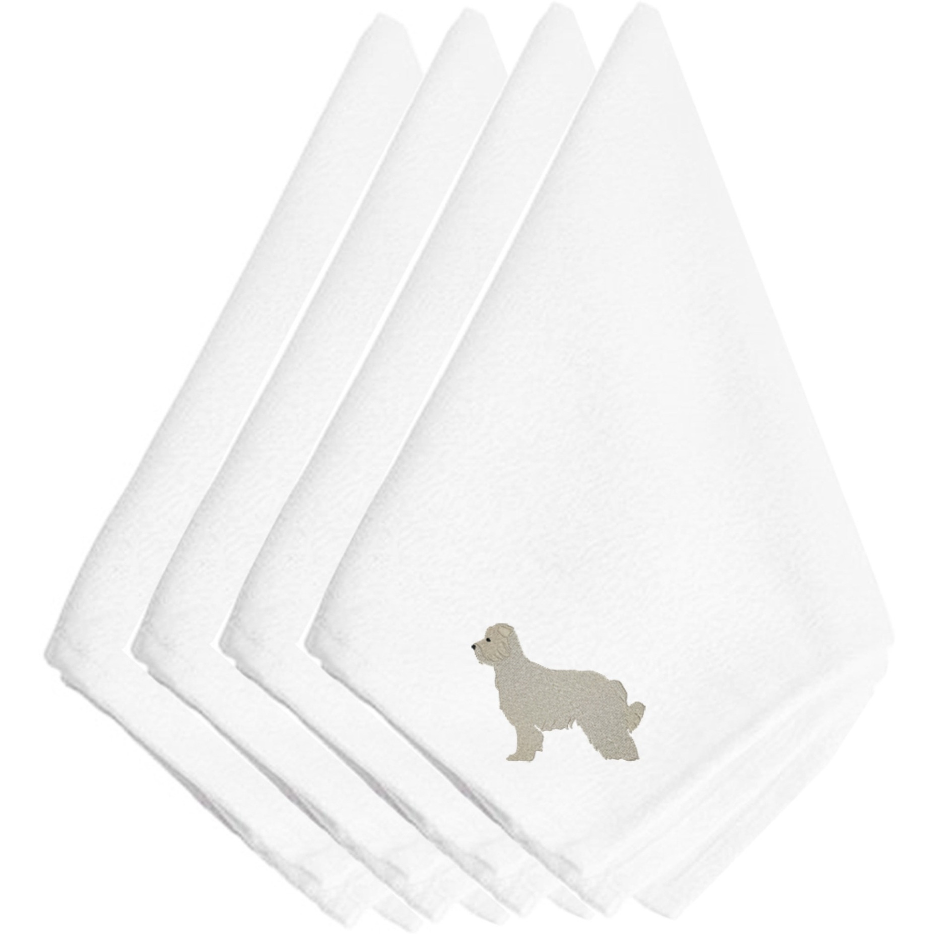 &quotCaroline's Treasures BB3418NPKE Pyrenean Shepherd Embroidered Napkins (Set of 4), 20"", Multicolor"