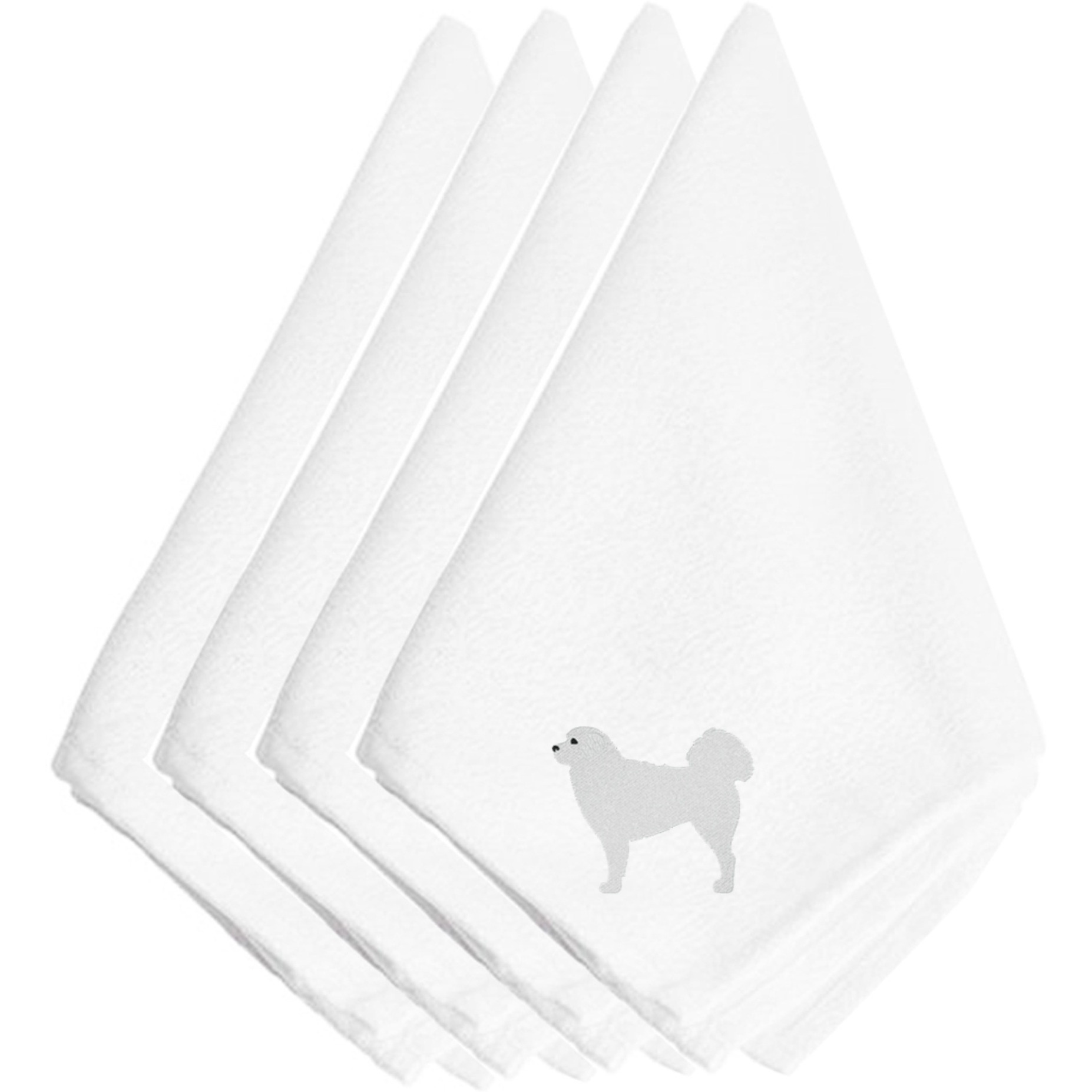 &quotCaroline's Treasures BB3427NPKE Polish Tatra Sheepdog Embroidered Napkins (Set of 4), 20"", Multicolor"