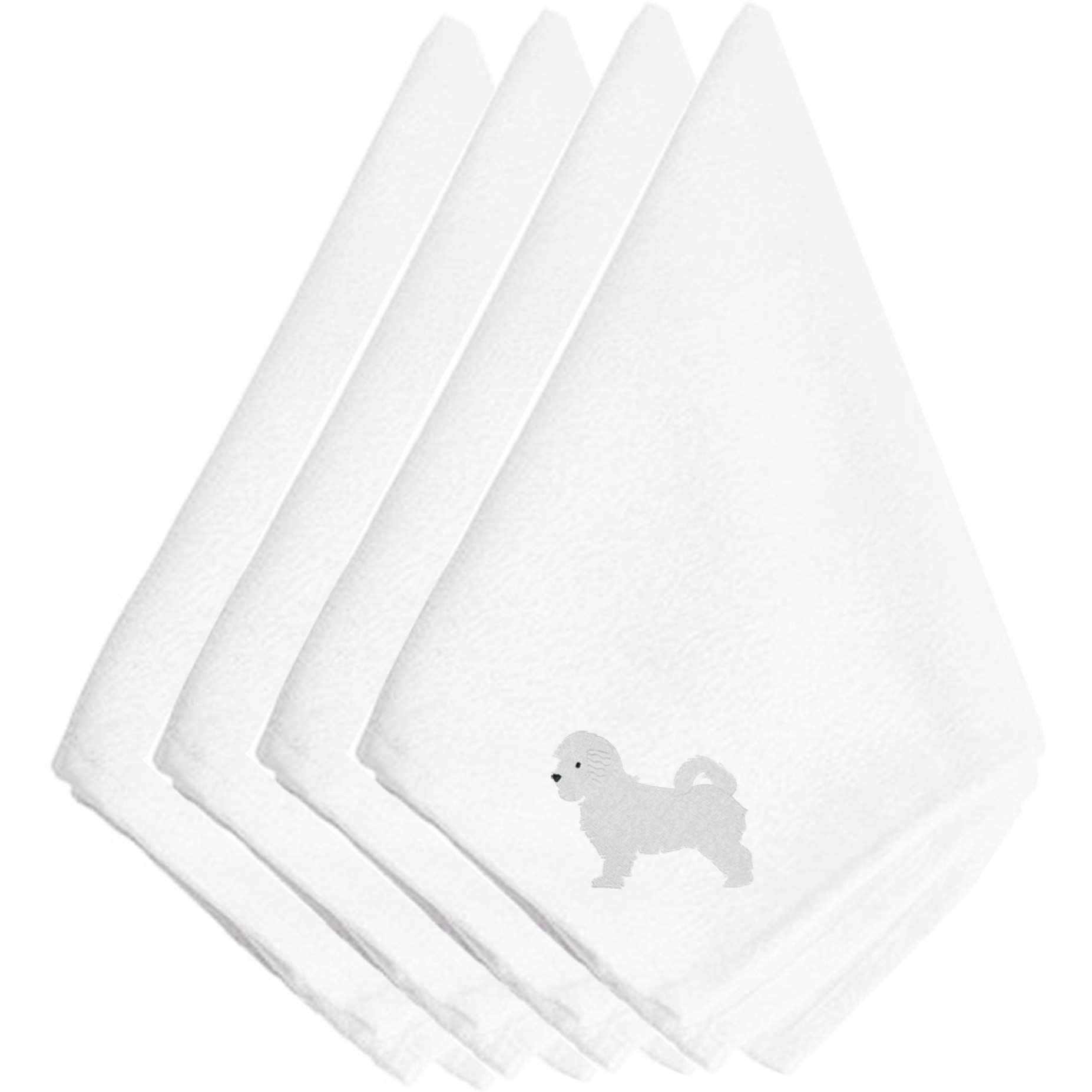 &quotCaroline's Treasures BB3436NPKE Maltese Embroidered Napkins (Set of 4), 20"", Multicolor"