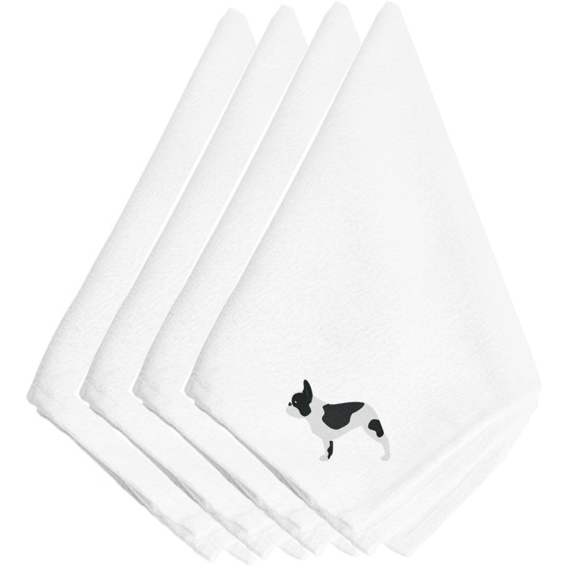 &quotCaroline's Treasures BB3441NPKE French Bulldog Embroidered Napkins (Set of 4), 20"", Multicolor"