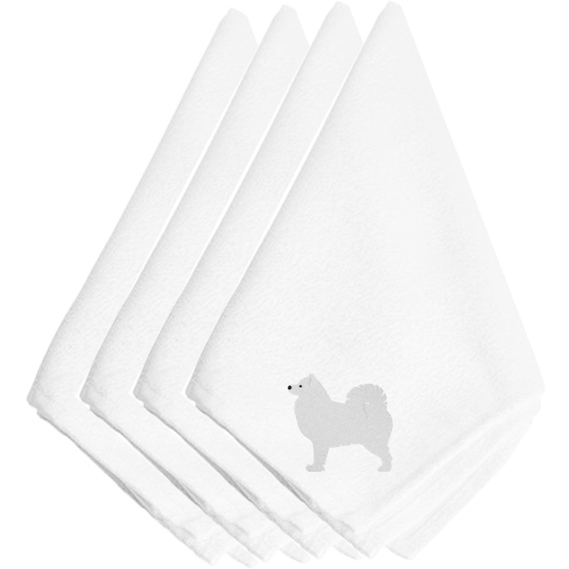 &quotCaroline's Treasures BB3459NPKE Samoyed Embroidered Napkins (Set of 4), 20"", Multicolor"