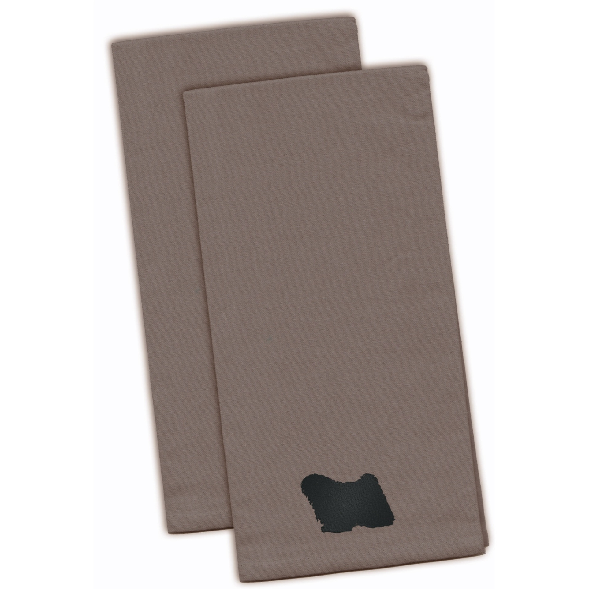 &quotCaroline's Treasures BB3463GYTWE Puli Gray Embroidered Kitchen Towel (Set of 2), 28"" x 19"", Multicolor"