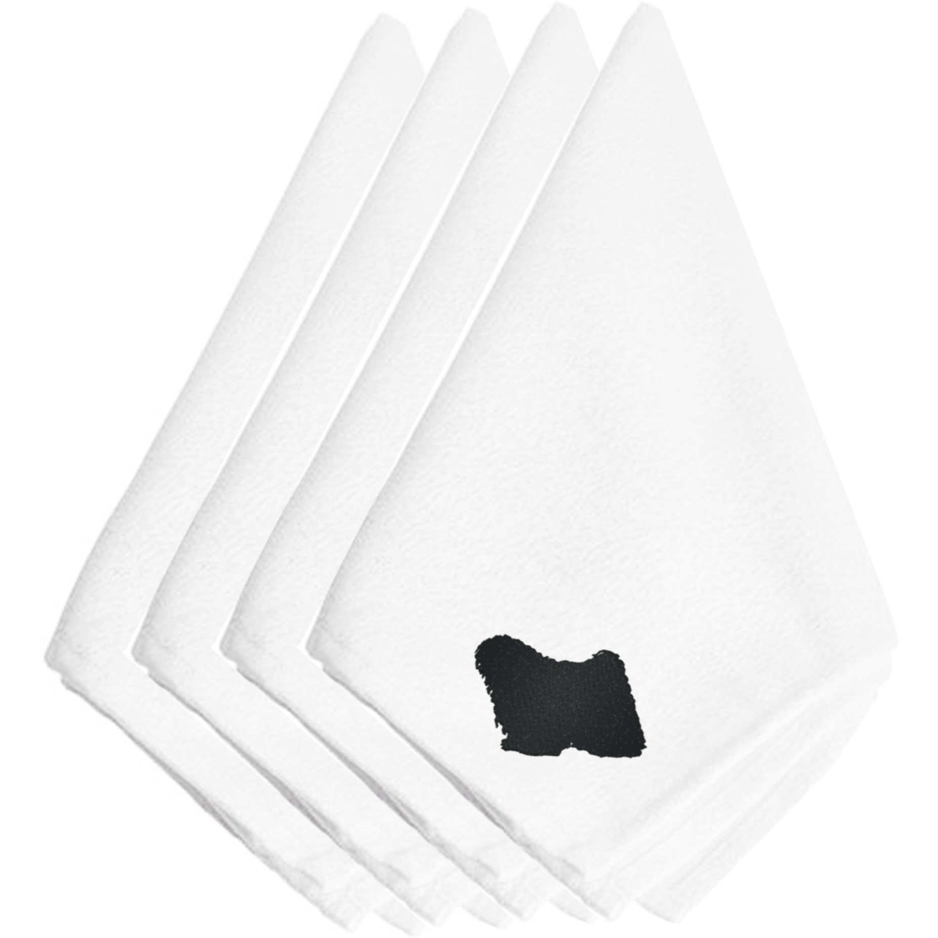 &quotCaroline's Treasures BB3463NPKE Puli Embroidered Napkins (Set of 4), 20"", Multicolor"