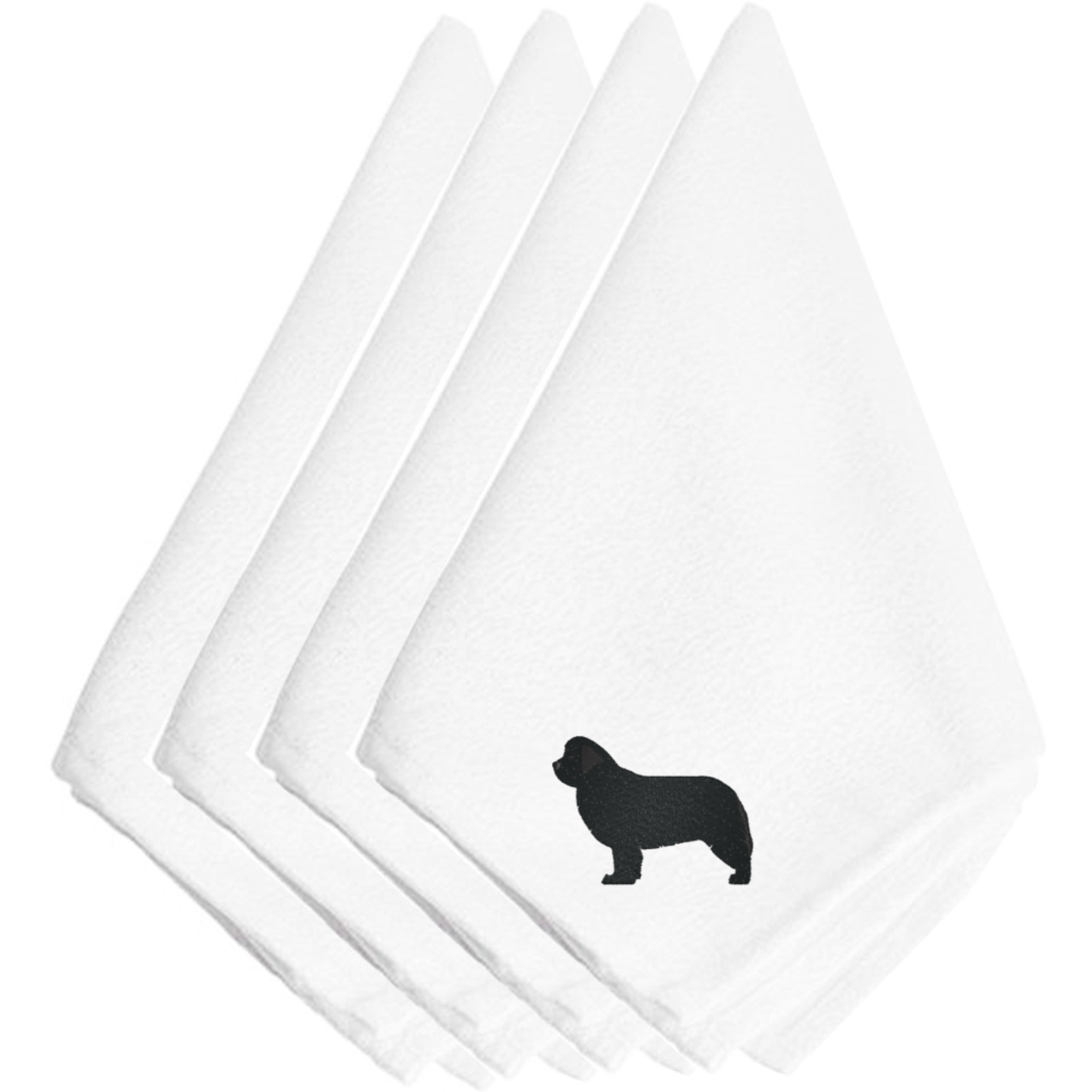 &quotCaroline's Treasures BB3464NPKE Newfoundland Embroidered Napkins (Set of 4), 20"", Multicolor"