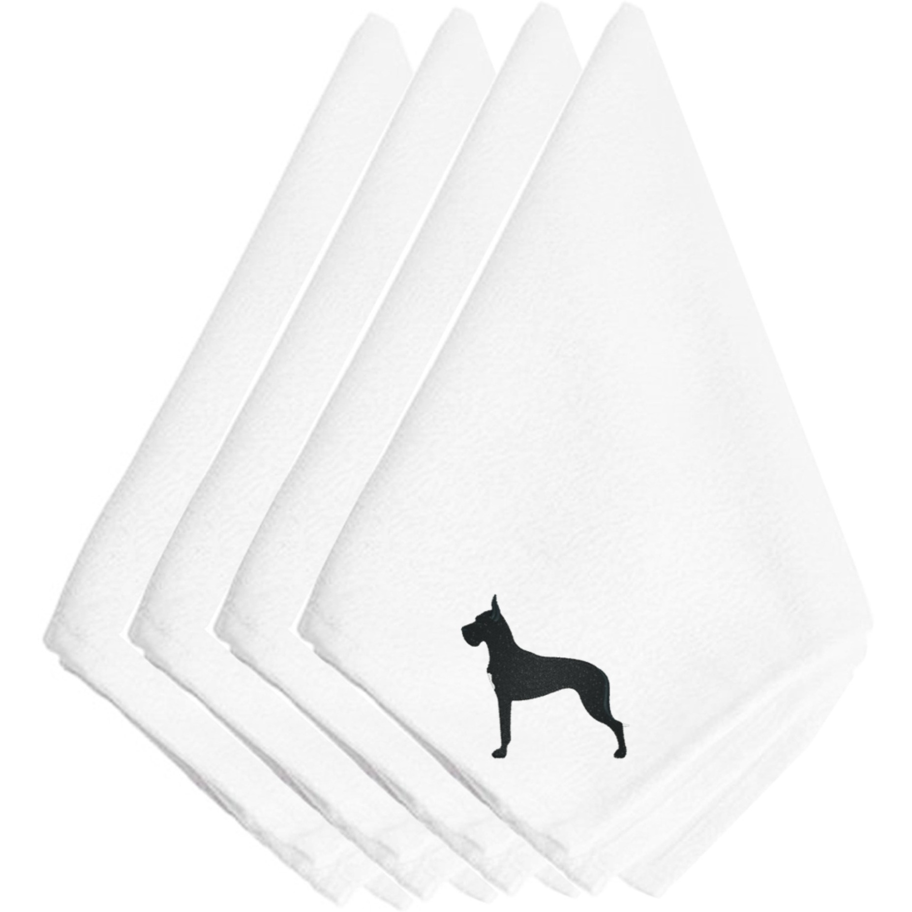 &quotCaroline's Treasures BB3475NPKE Great Dane Embroidered Napkins (Set of 4), 20"", Multicolor"