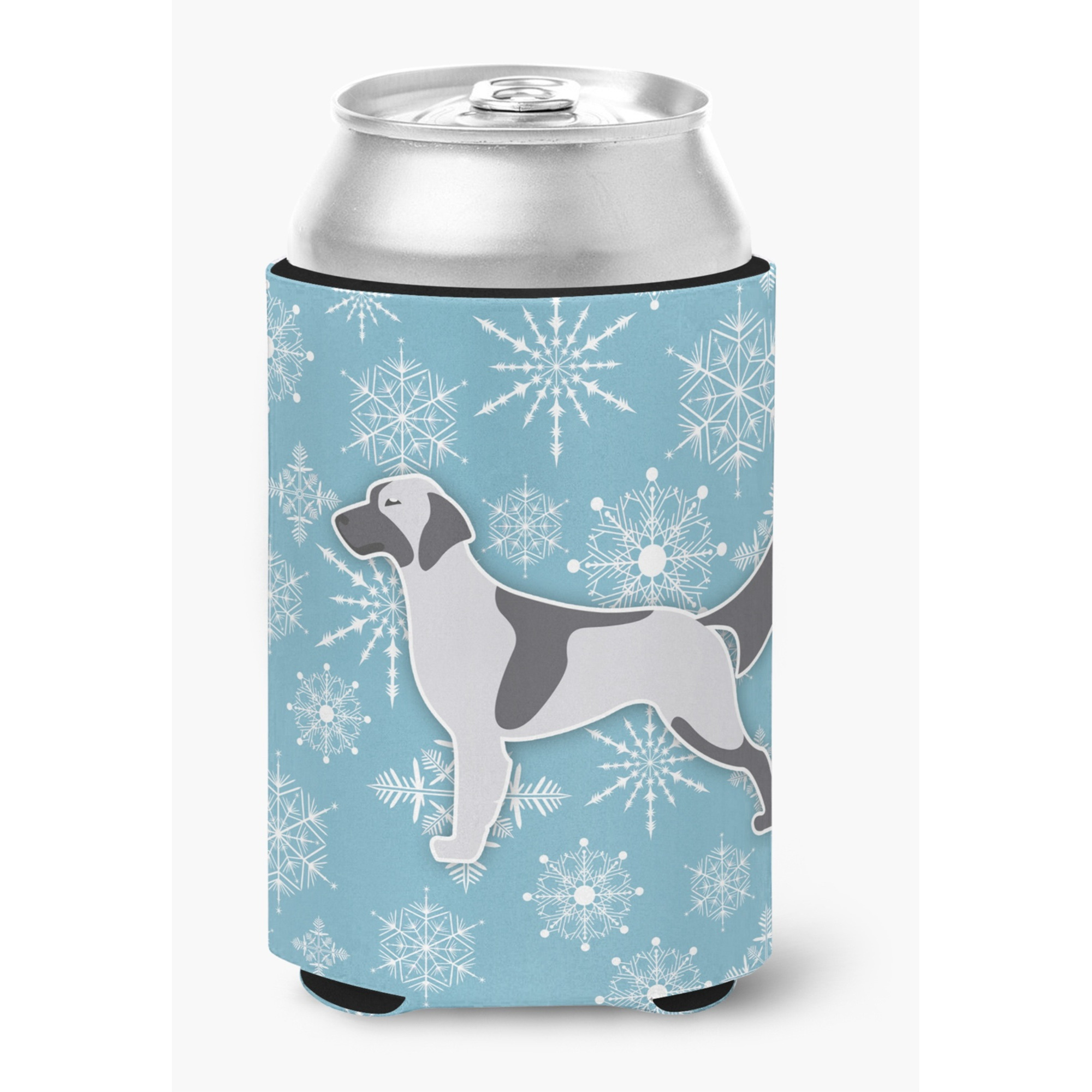 &quotCaroline's Treasures Winter Snowflake English Setter Can or Bottle Hugger BB3481CC, Can Hugger, Multicolor"