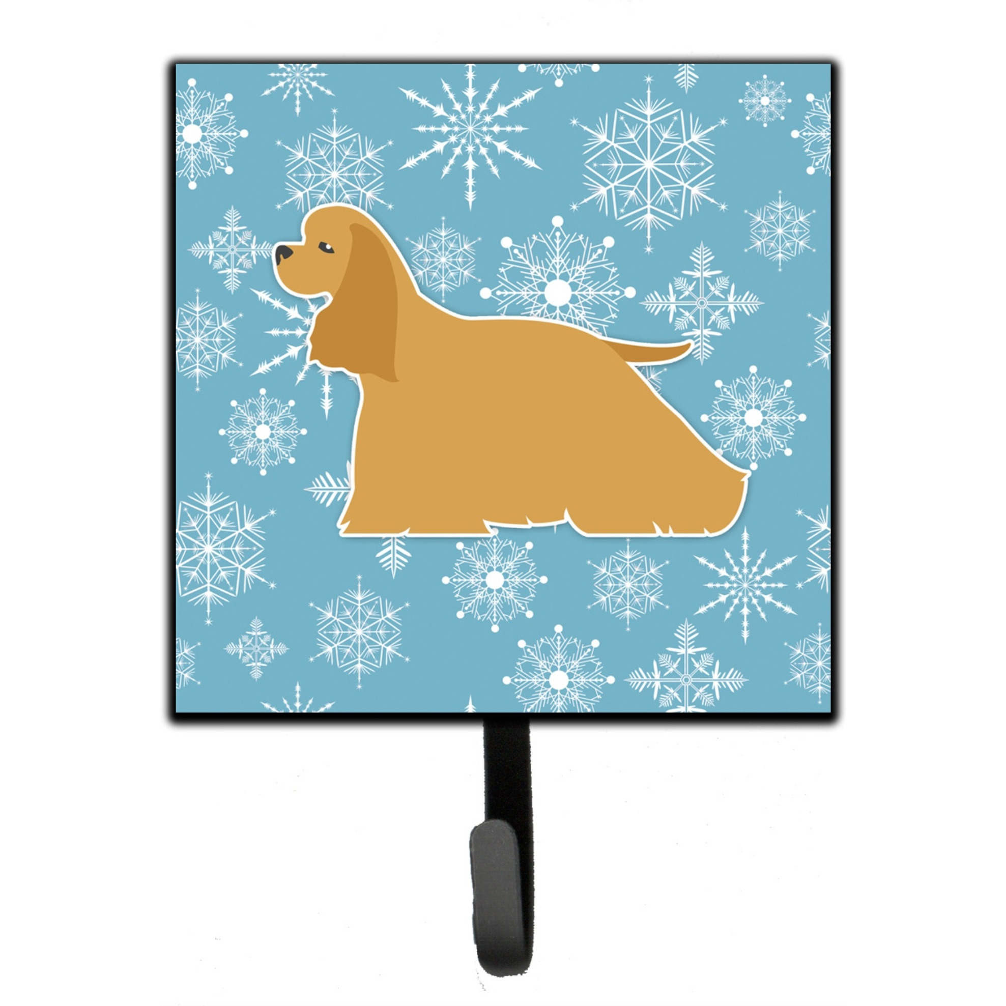 &quotCaroline's Treasures Winter Snowflake Cocker Spaniel Leash or Key Holder BB3486SH4, Small, Multicolor"