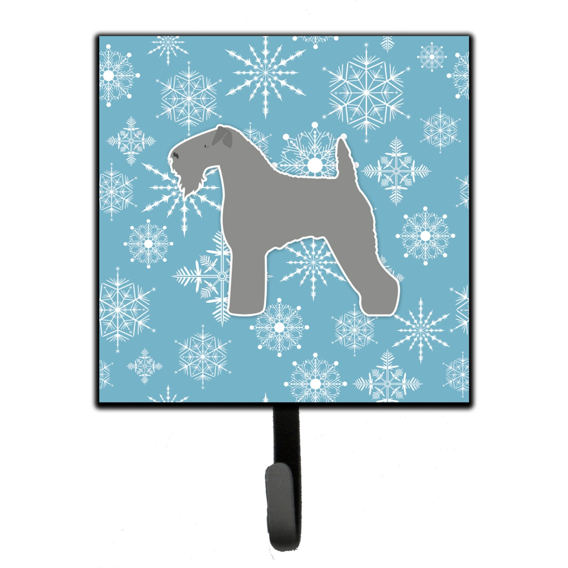 &quotCaroline's Treasures Winter Snowflake Kerry Blue Terrier Leash or Key Holder BB3492SH4, Small, Multicolor"
