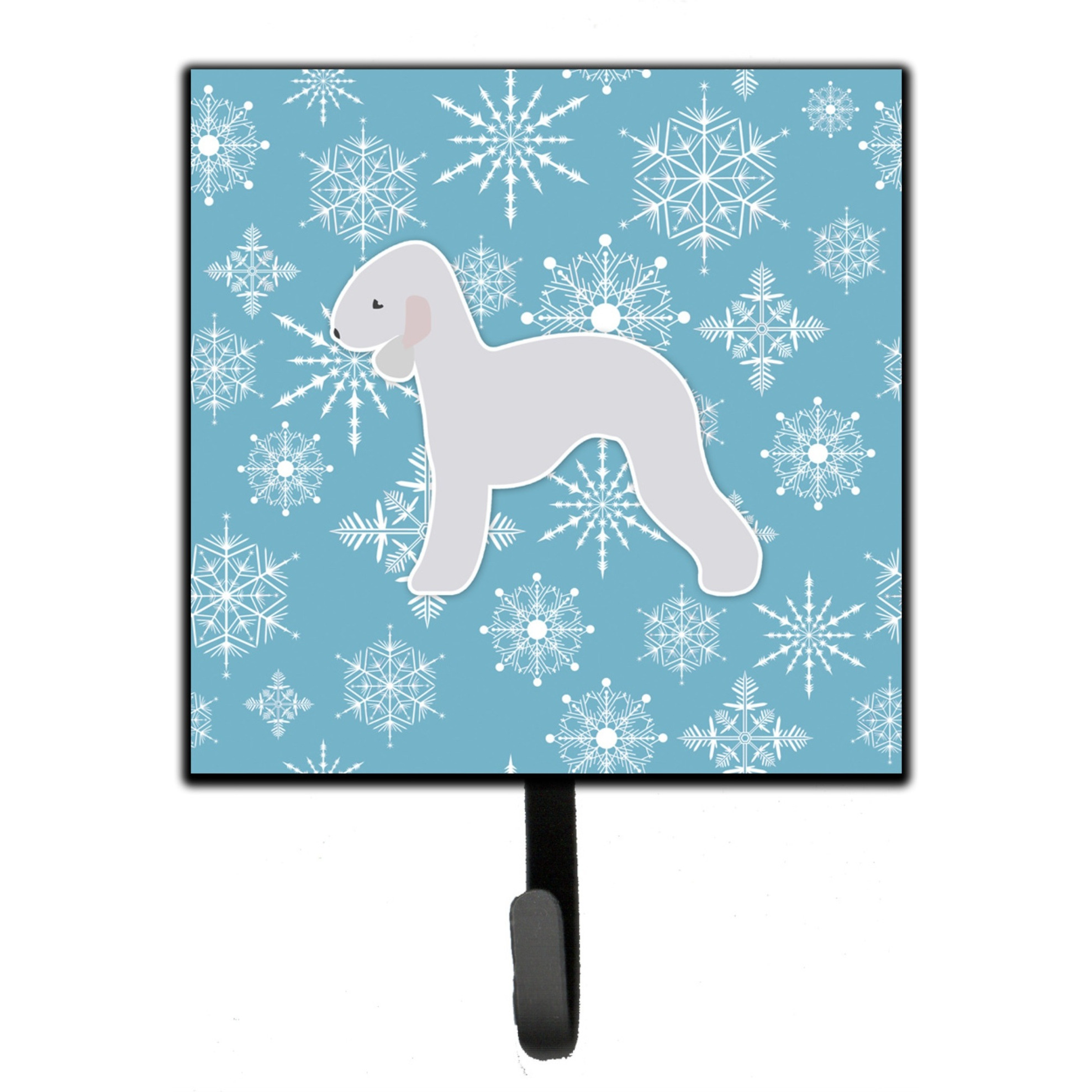 &quotCaroline's Treasures Winter Snowflake Bedlington Terrier Leash or Key Holder BB3494SH4, Small, Multicolor"