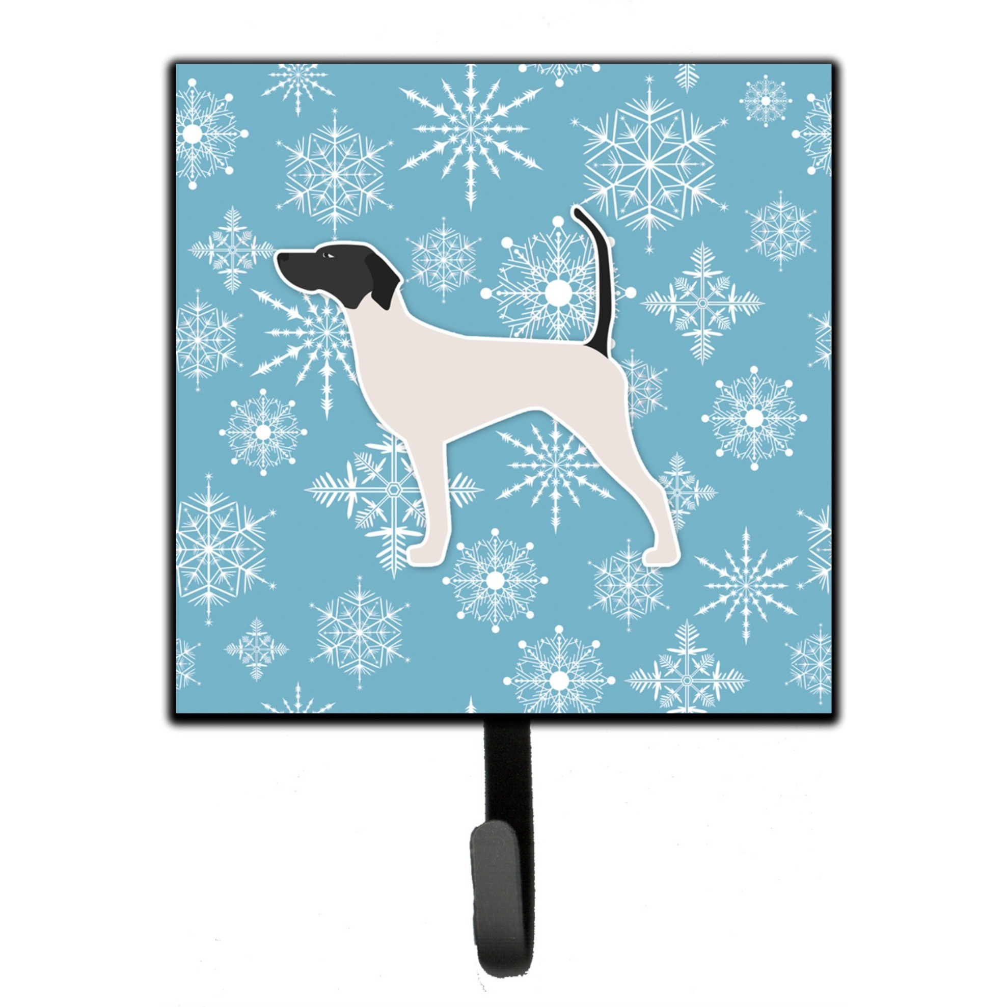 &quotCaroline's Treasures Winter Snowflake English Pointer Leash or Key Holder BB3495SH4, Small, Multicolor"