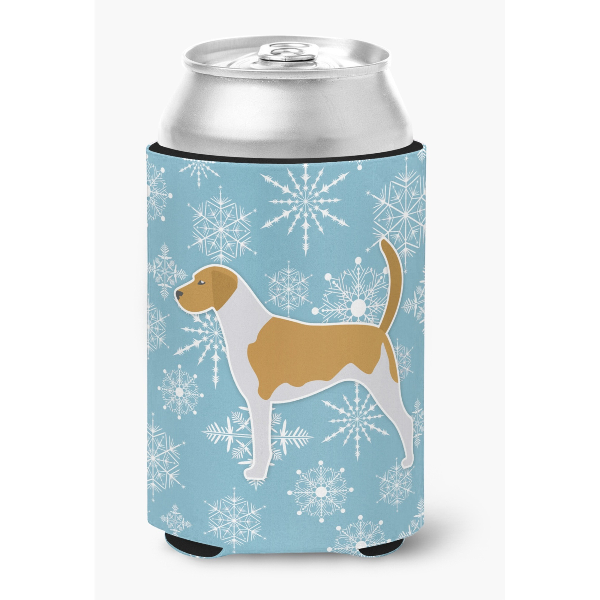 &quotCaroline's Treasures Winter Snowflake American Foxhound Can or Bottle Hugger BB3498CC, Can Hugger, Multicolor"