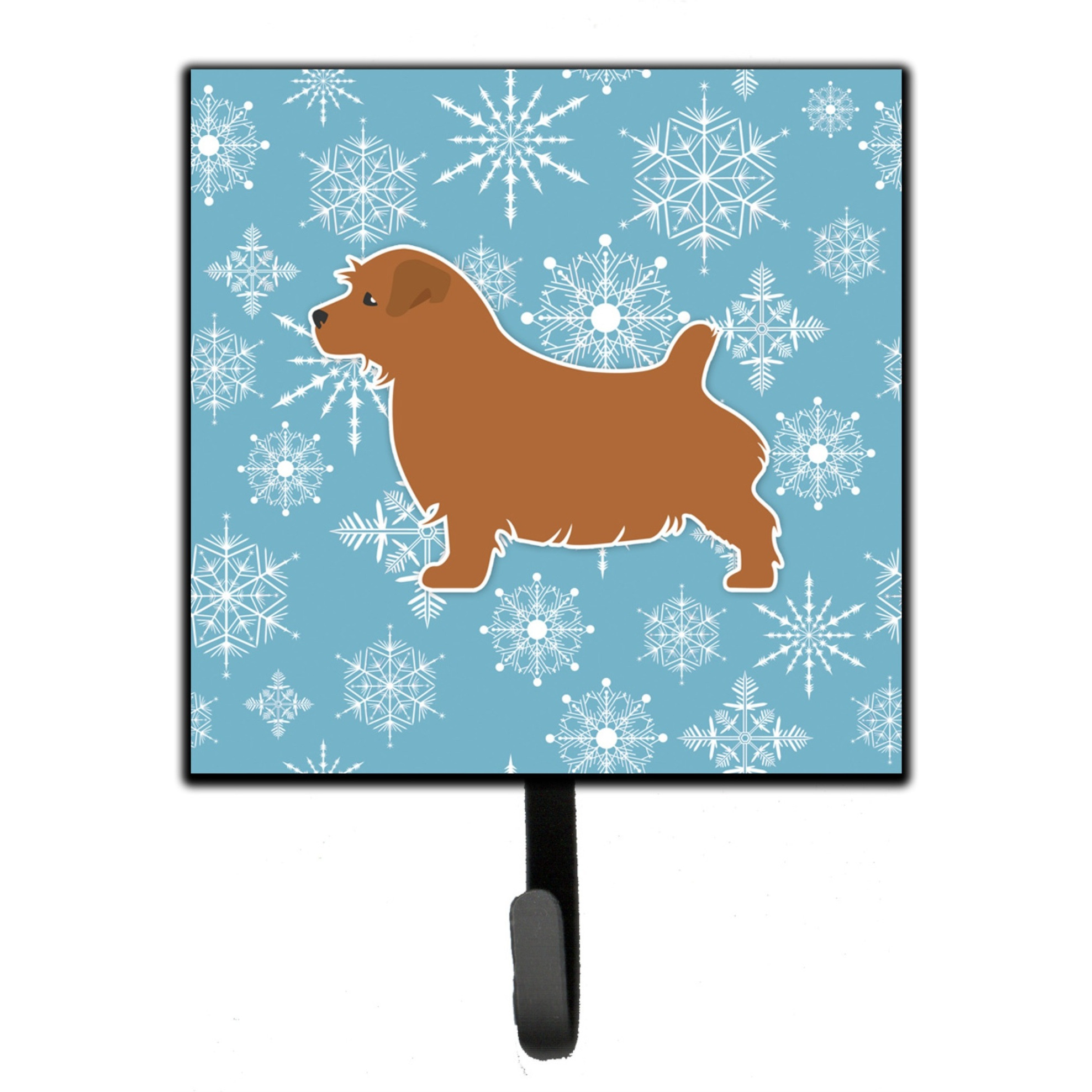 &quotCaroline's Treasures Winter Snowflake Norfolk Terrier Leash or Key Holder BB3509SH4, Small, Multicolor"