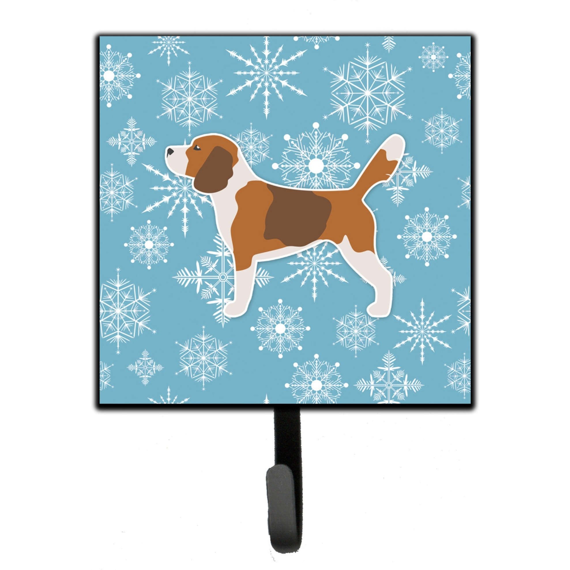 &quotCaroline's Treasures Winter Snowflake Beagle Leash or Key Holder BB3510SH4, Small, Multicolor"
