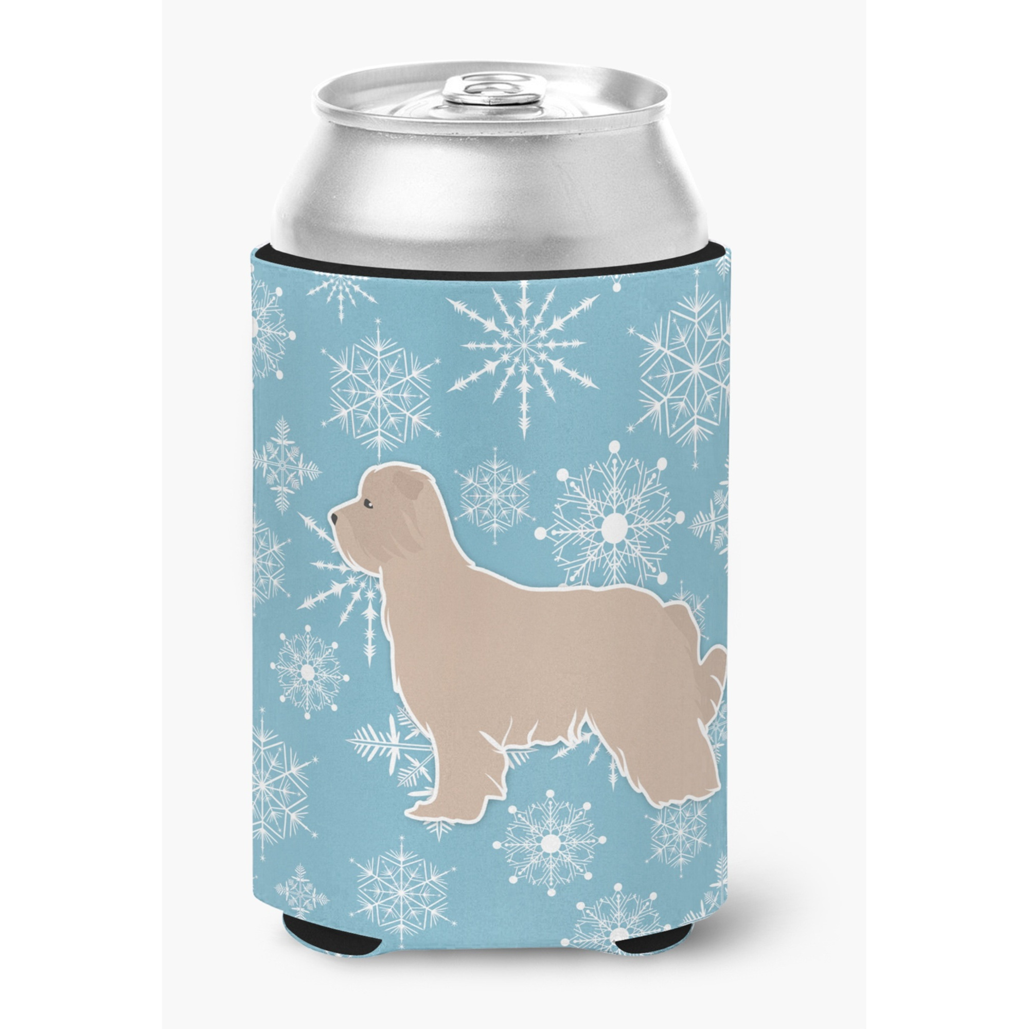 &quotCaroline's Treasures Winter Snowflake Pyrenean Shepherd Can or Bottle Hugger BB3518CC, Can Hugger, Multicolor"
