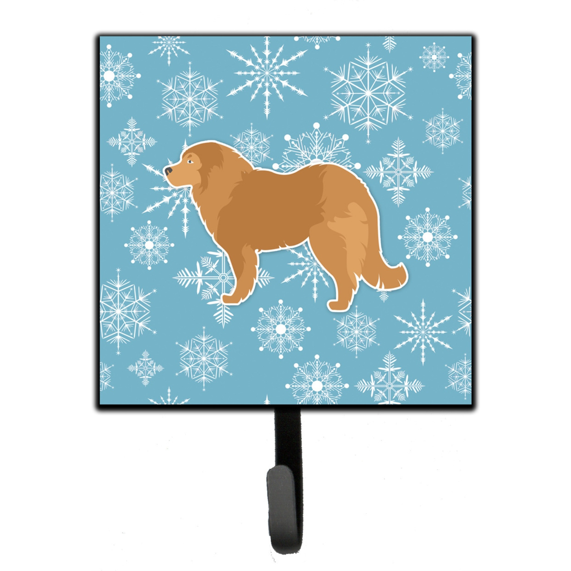 &quotCaroline's Treasures Winter Snowflake Caucasian Shepherd Dog Leash or Key Holder BB3525SH4, Small, Multicolor"