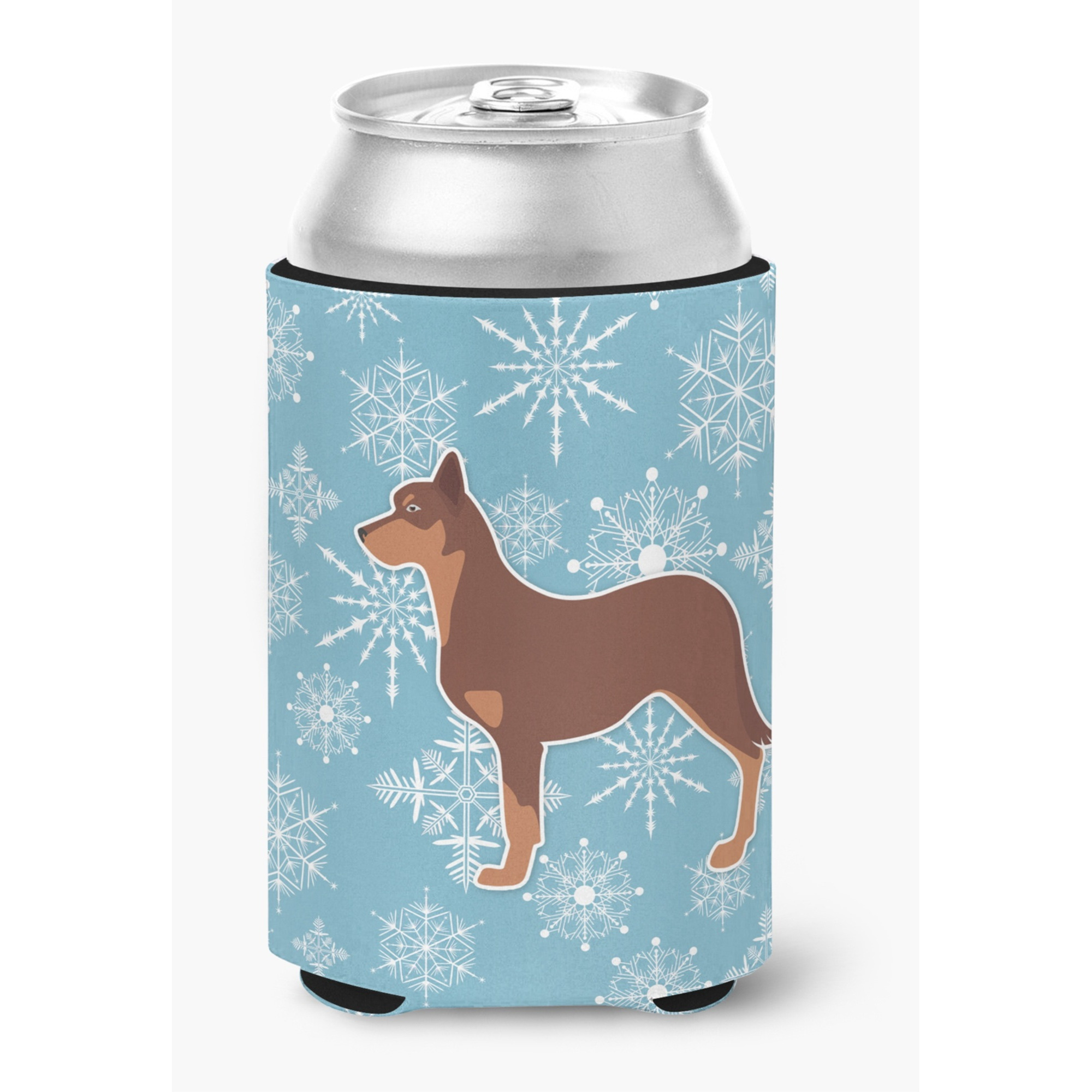 &quotCaroline's Treasures Winter Snowflake Australian Kelpie Dog Can or Bottle Hugger BB3529CC, Can Hugger, Multicolor"