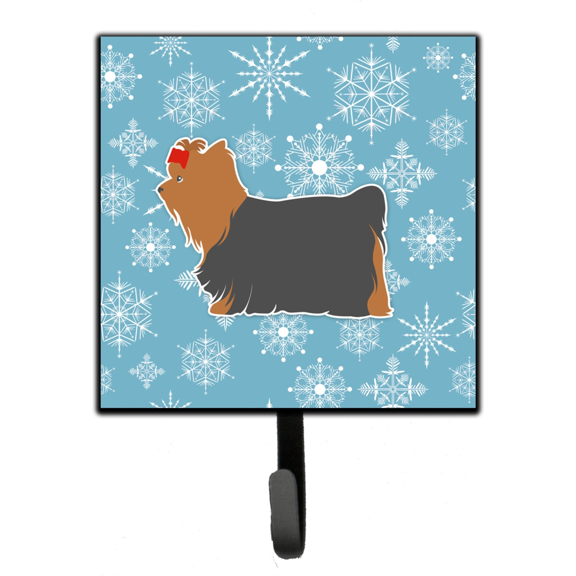 &quotCaroline's Treasures Winter Snowflake Yorkshire Terrier Yorkie Leash or Key Holder BB3534SH4, Small, Multicolor"