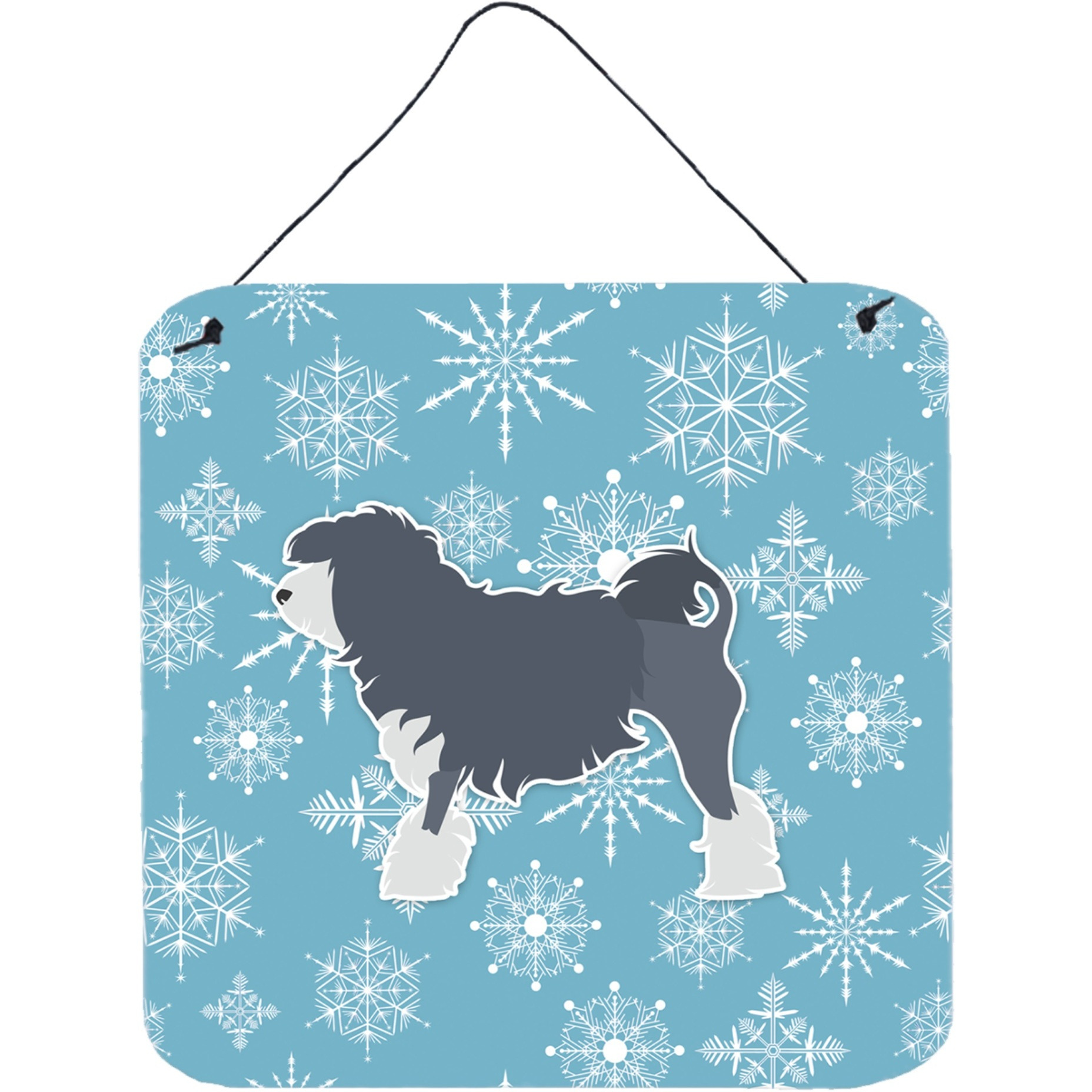&quotCaroline's Treasures Winter Snowflake Lowchen Wall or Door Hanging Prints BB3535DS66, 6"" x 6"", Multicolor"