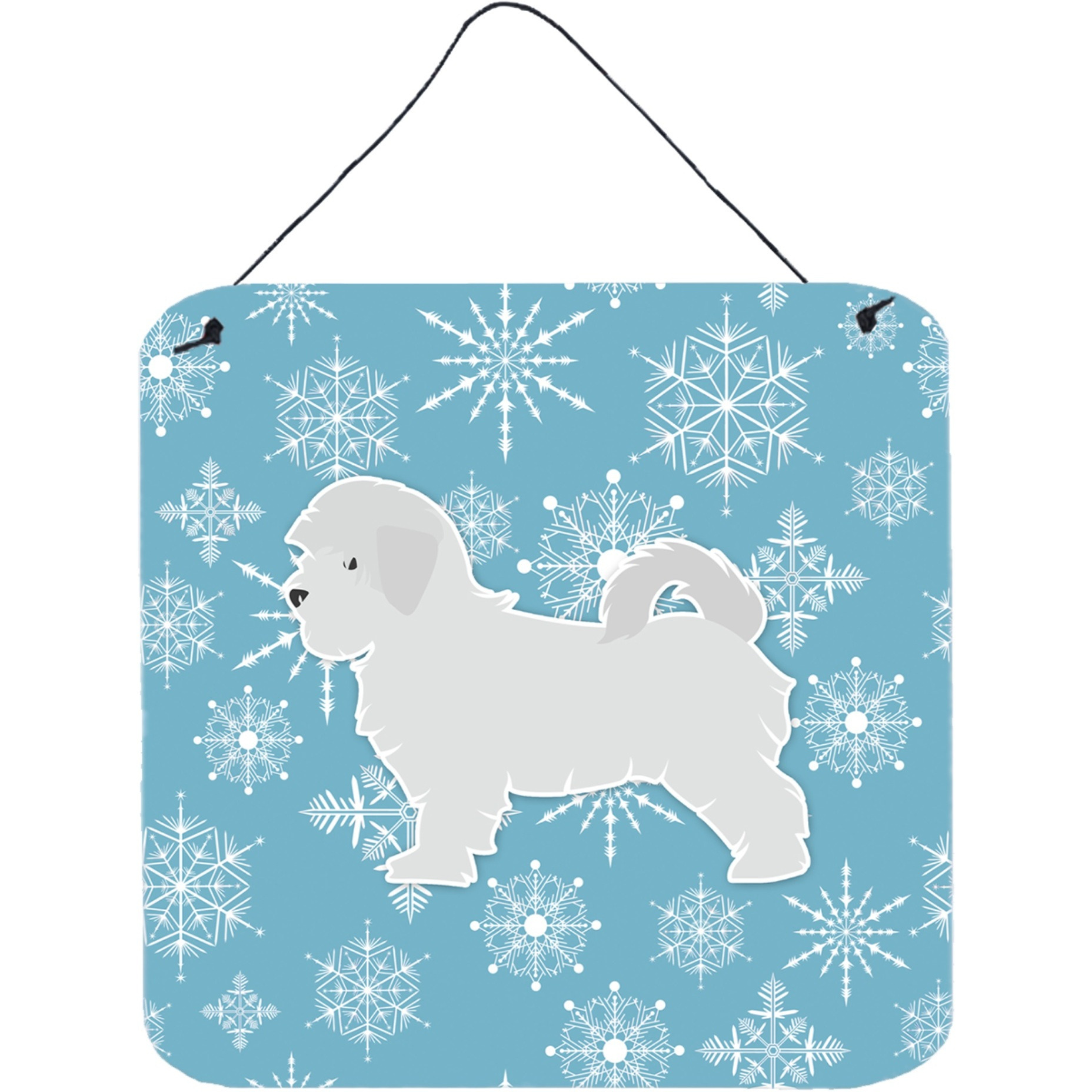 &quotCaroline's Treasures Winter Snowflake Maltese Wall or Door Hanging Prints BB3536DS66, 6"" x 6"", Multicolor"