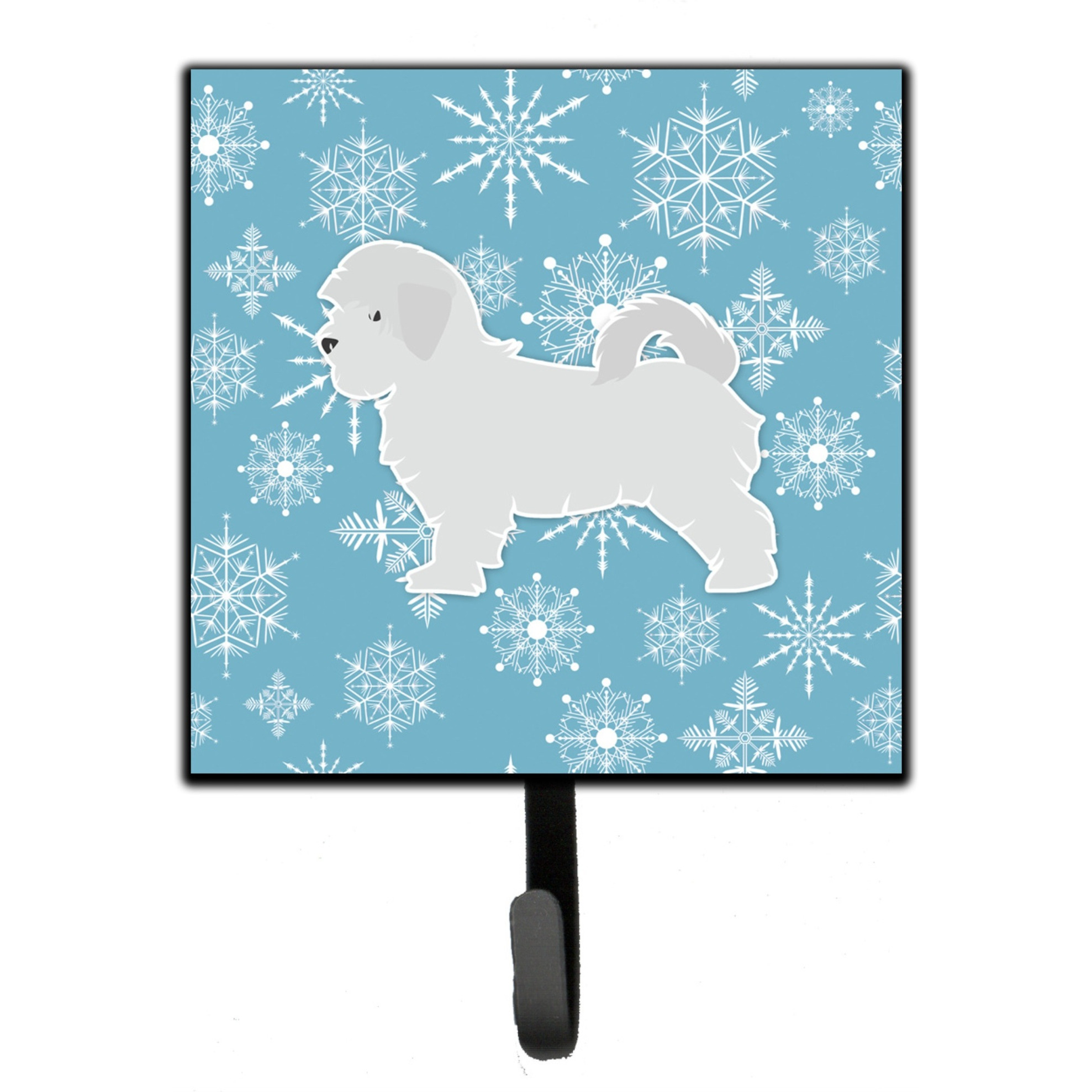 &quotCaroline's Treasures Winter Snowflake Maltese Leash or Key Holder BB3536SH4, Small, Multicolor"