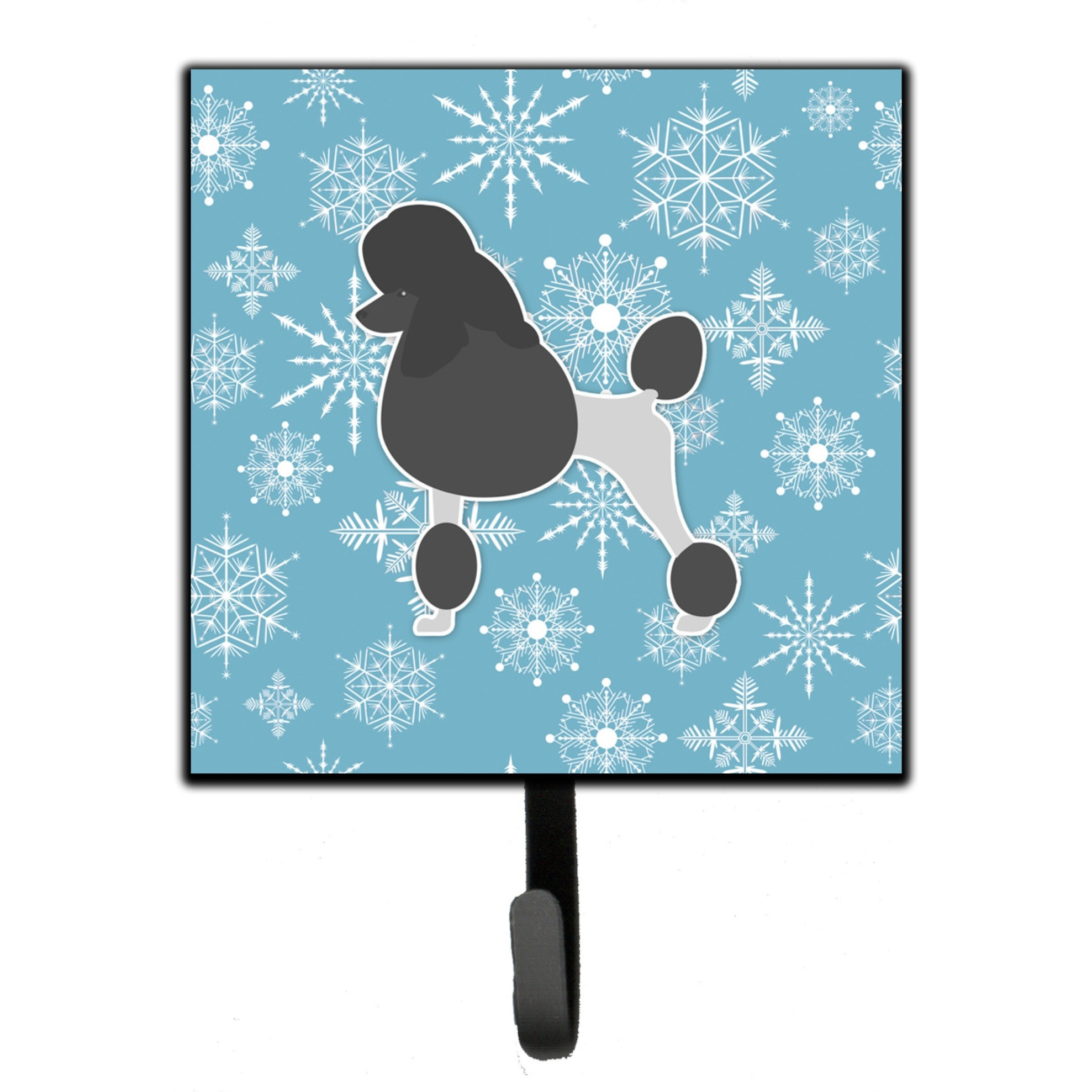 &quotCaroline's Treasures Winter Snowflake Poodle Leash or Key Holder BB3539SH4, Small, Multicolor"
