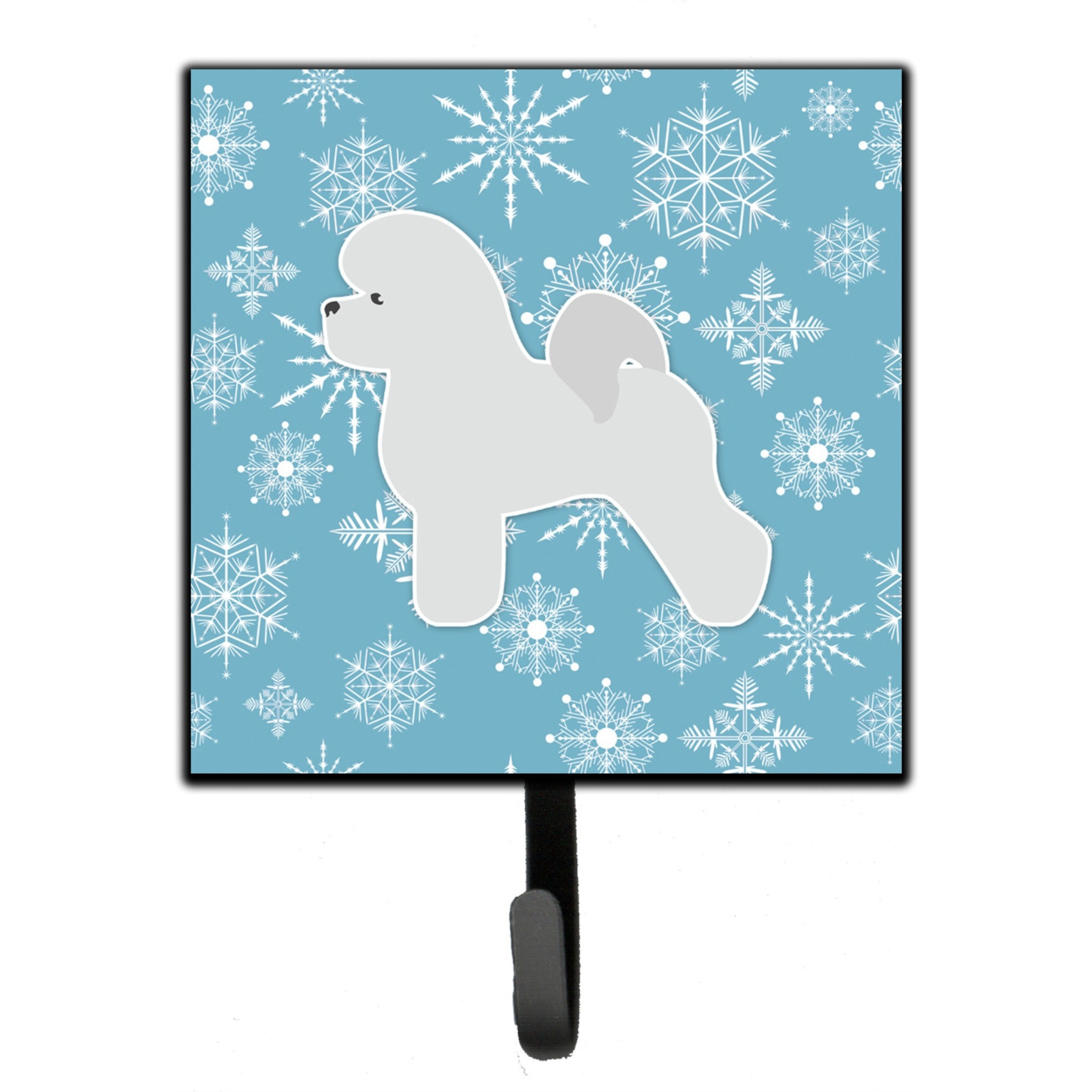 &quotCaroline's Treasures Winter Snowflake Bichon Frise Leash or Key Holder BB3545SH4, Small, Multicolor"