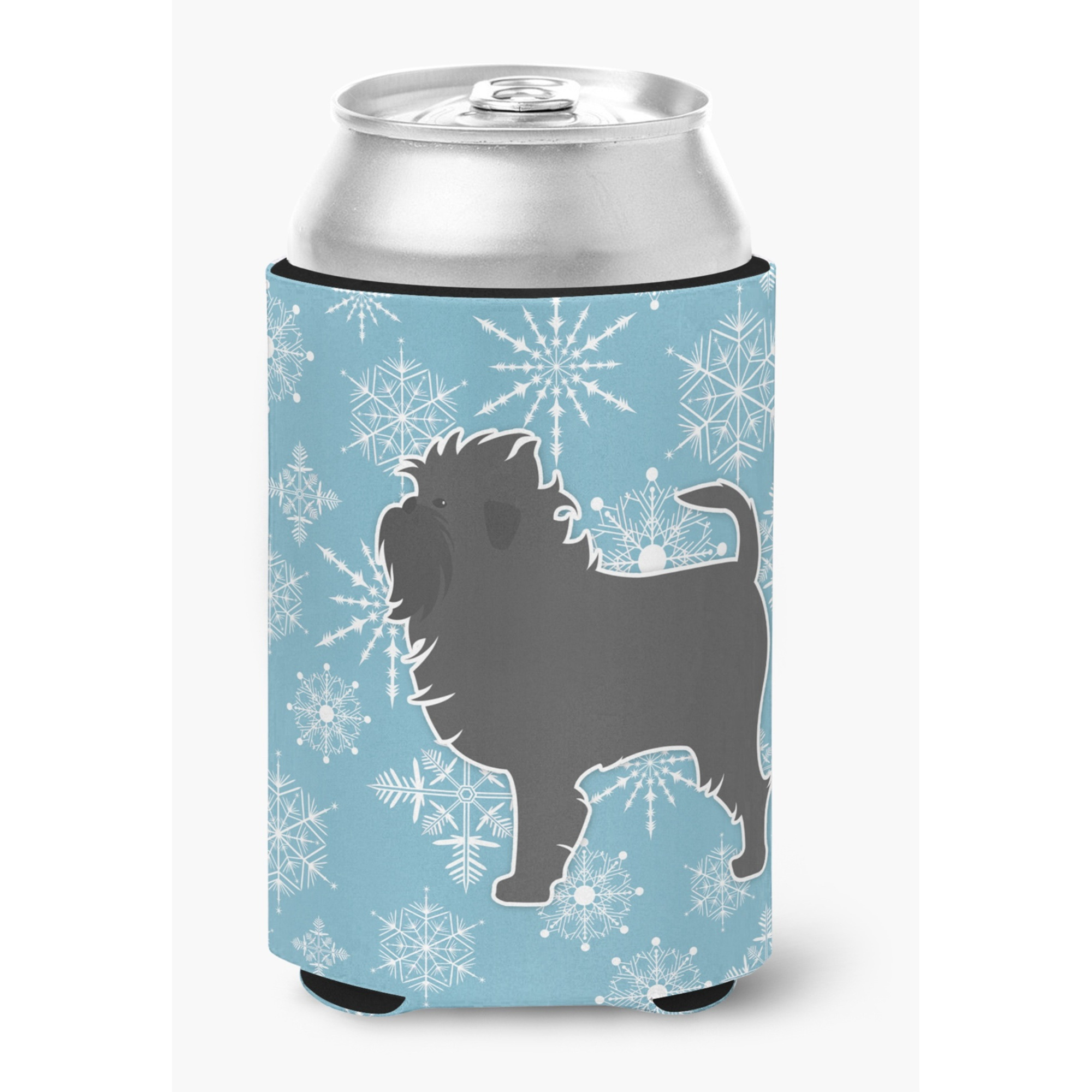 &quotCaroline's Treasures Winter Snowflake Affenpinscher Can or Bottle Hugger BB3548CC, Can Hugger, Multicolor"