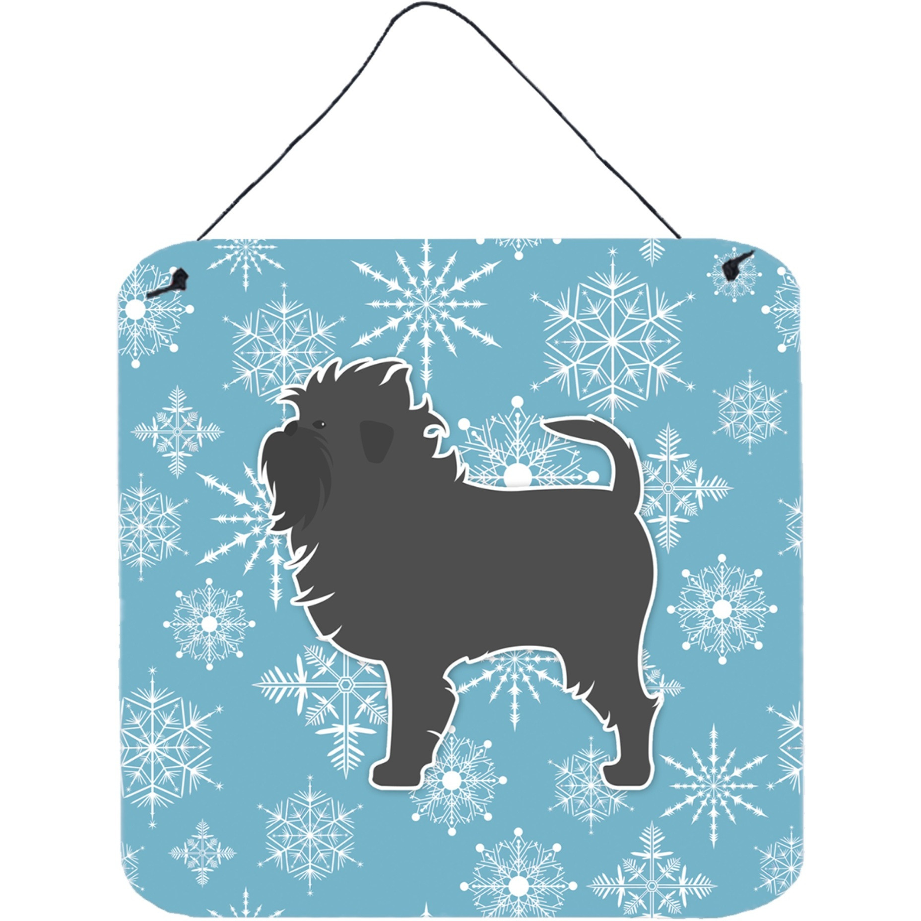 &quotCaroline's Treasures Winter Snowflake Affenpinscher Wall or Door Hanging Prints BB3548DS66, 6"" x 6"", Multicolor"