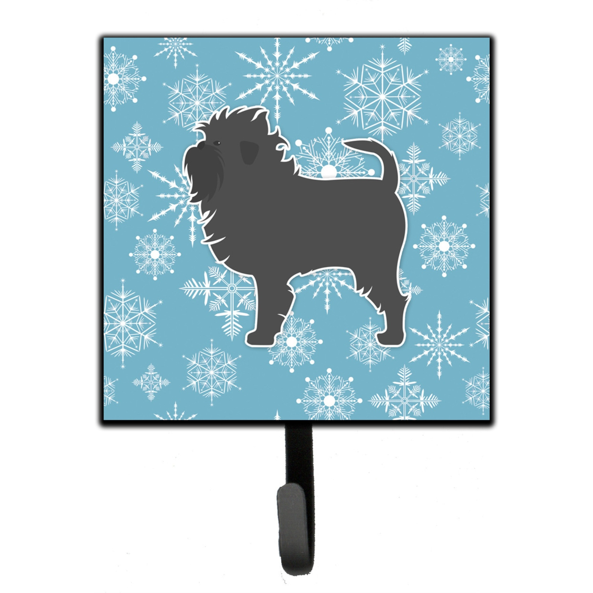 &quotCaroline's Treasures Winter Snowflake Affenpinscher Leash or Key Holder BB3548SH4, Small, Multicolor"