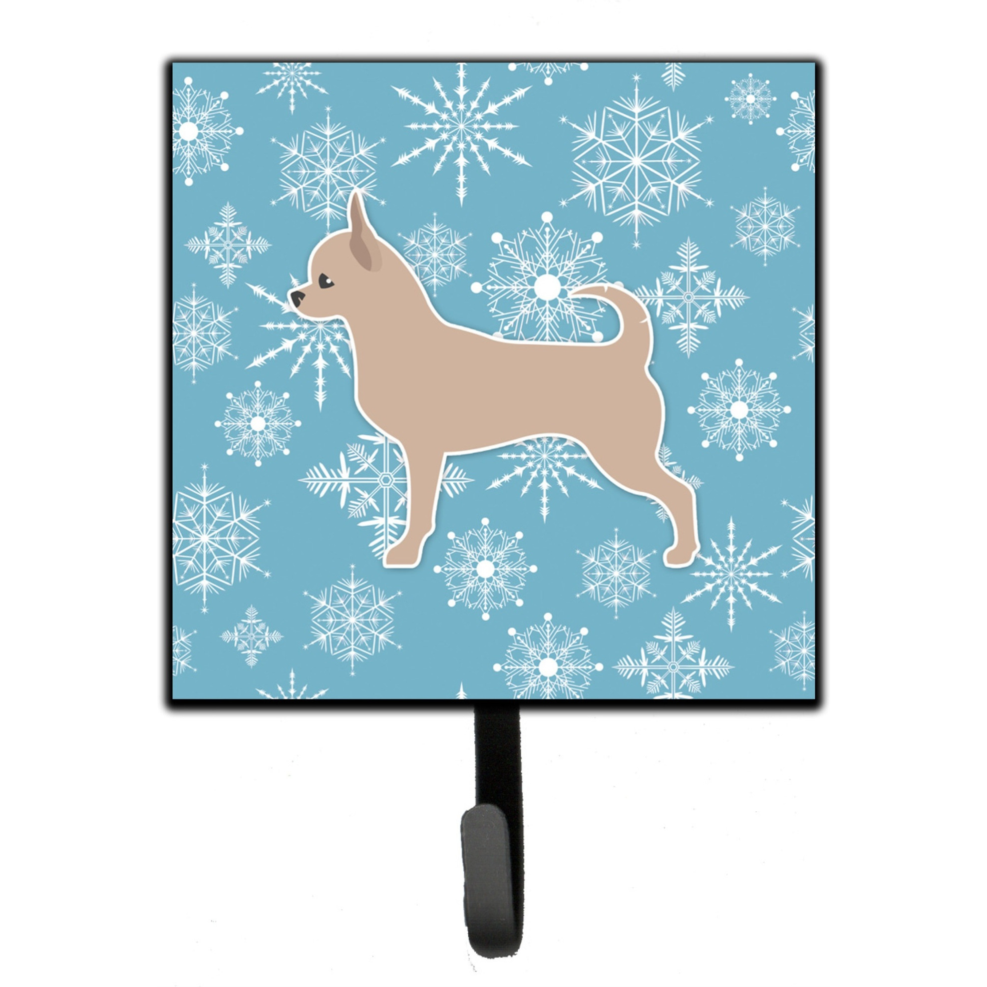 &quotCaroline's Treasures Winter Snowflake Chihuahua Leash or Key Holder BB3550SH4, Small, Multicolor"
