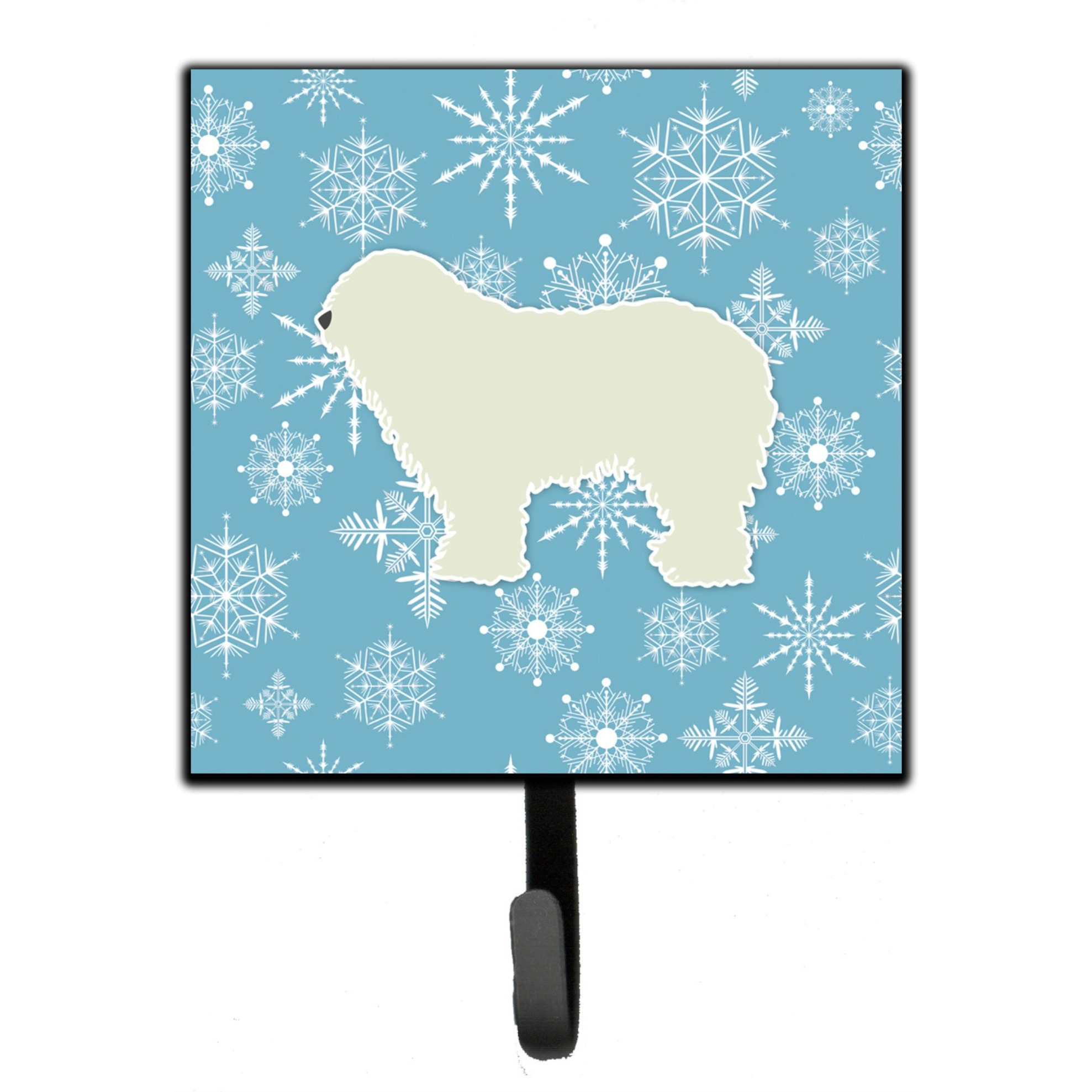 &quotCaroline's Treasures Winter Snowflake Komondor Leash or Key Holder BB3555SH4, Small, Multicolor"