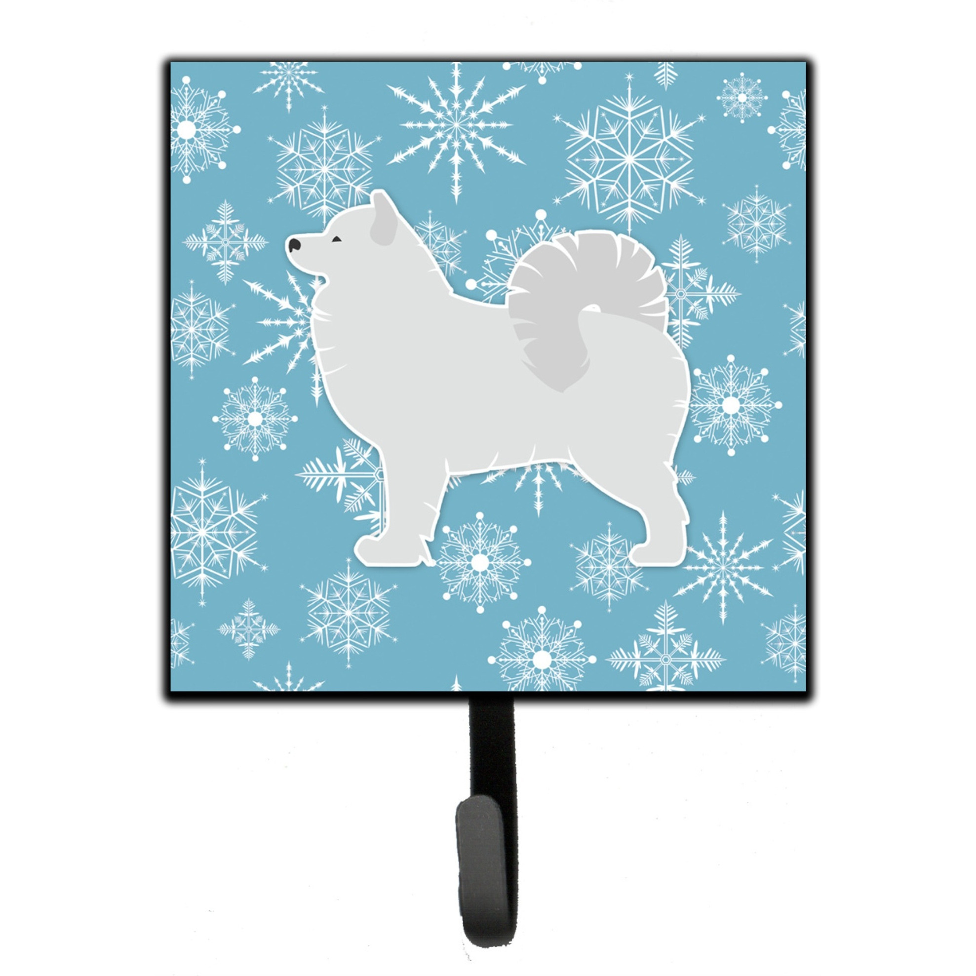 &quotCaroline's Treasures Winter Snowflake Samoyed Leash or Key Holder BB3559SH4, Small, Multicolor"