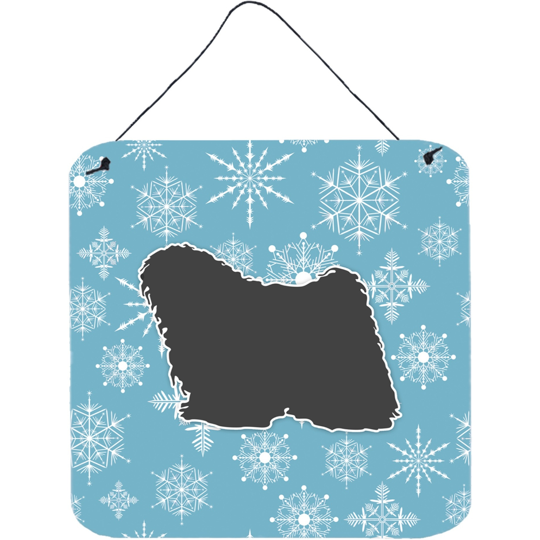 &quotCaroline's Treasures Winter Snowflake Puli Wall or Door Hanging Prints BB3563DS66, 6"" x 6"", Multicolor"