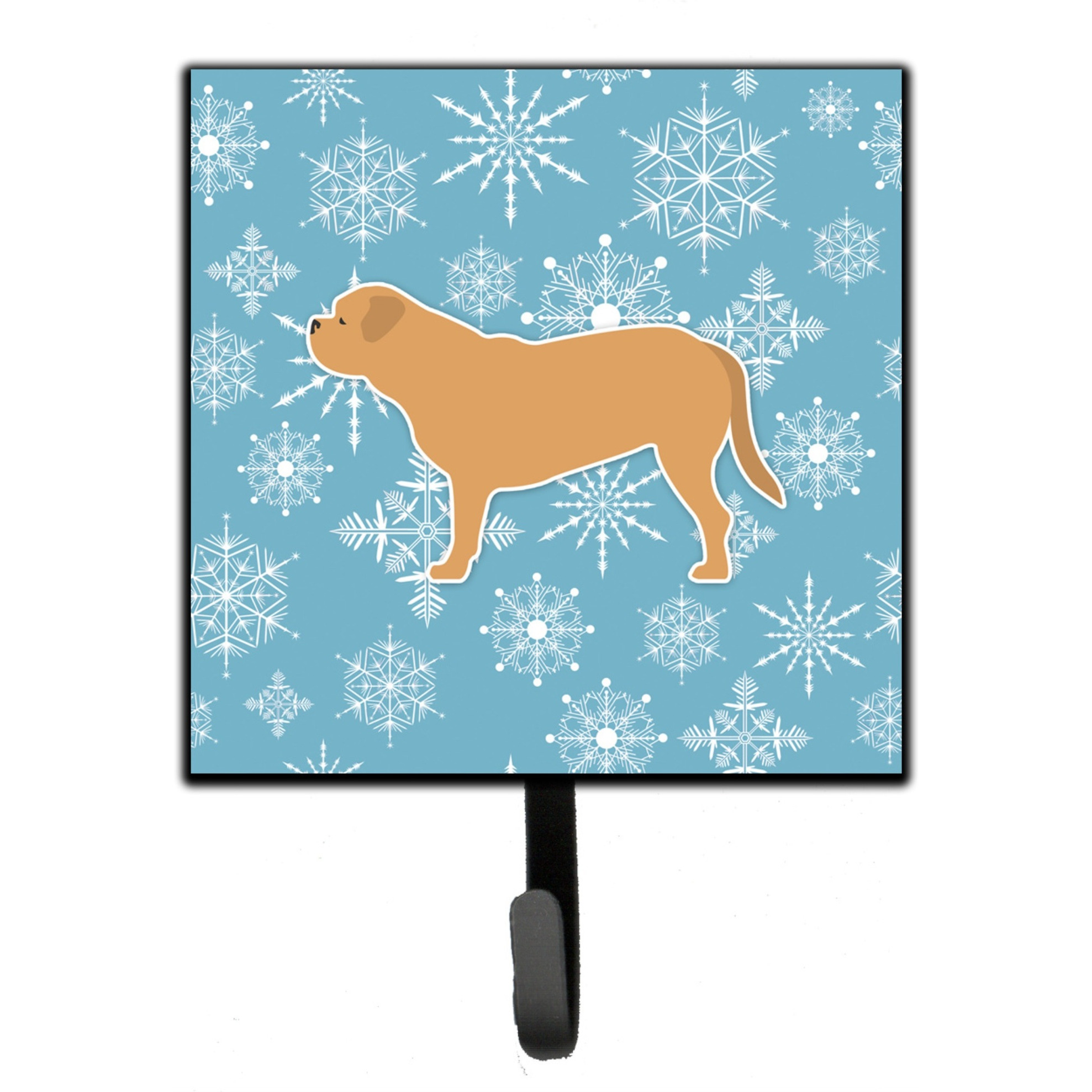 &quotCaroline's Treasures Winter Snowflake Dogue de Bordeaux Leash or Key Holder BB3570SH4, Small, Multicolor"