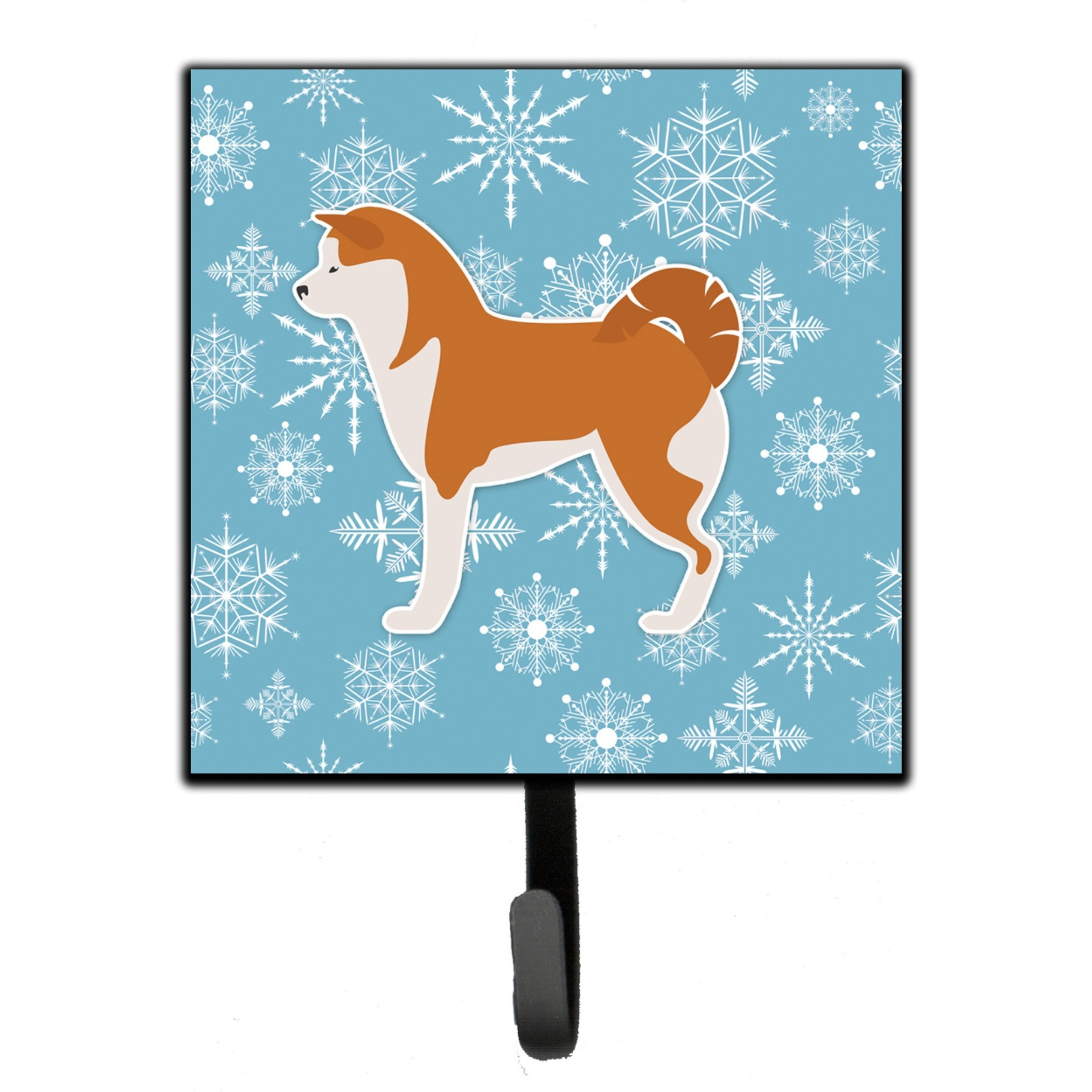 &quotCaroline's Treasures Winter Snowflake Akita Leash or Key Holder BB3572SH4, Small, Multicolor"