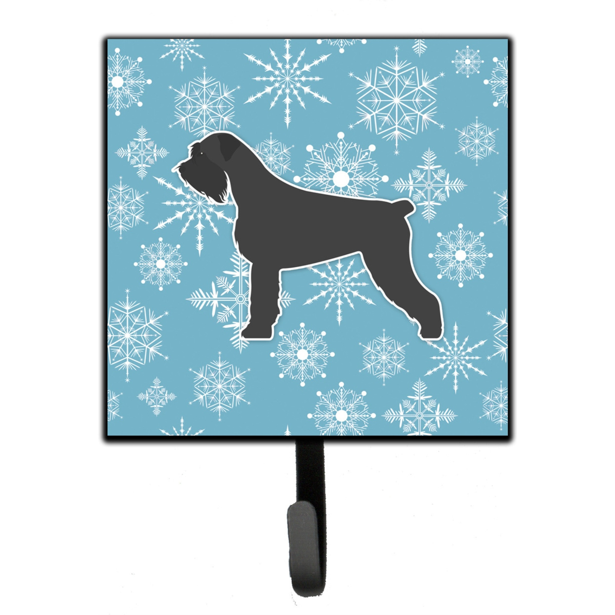 &quotCaroline's Treasures Winter Snowflake Giant Schnauzer Leash or Key Holder BB3573SH4, Small, Multicolor"