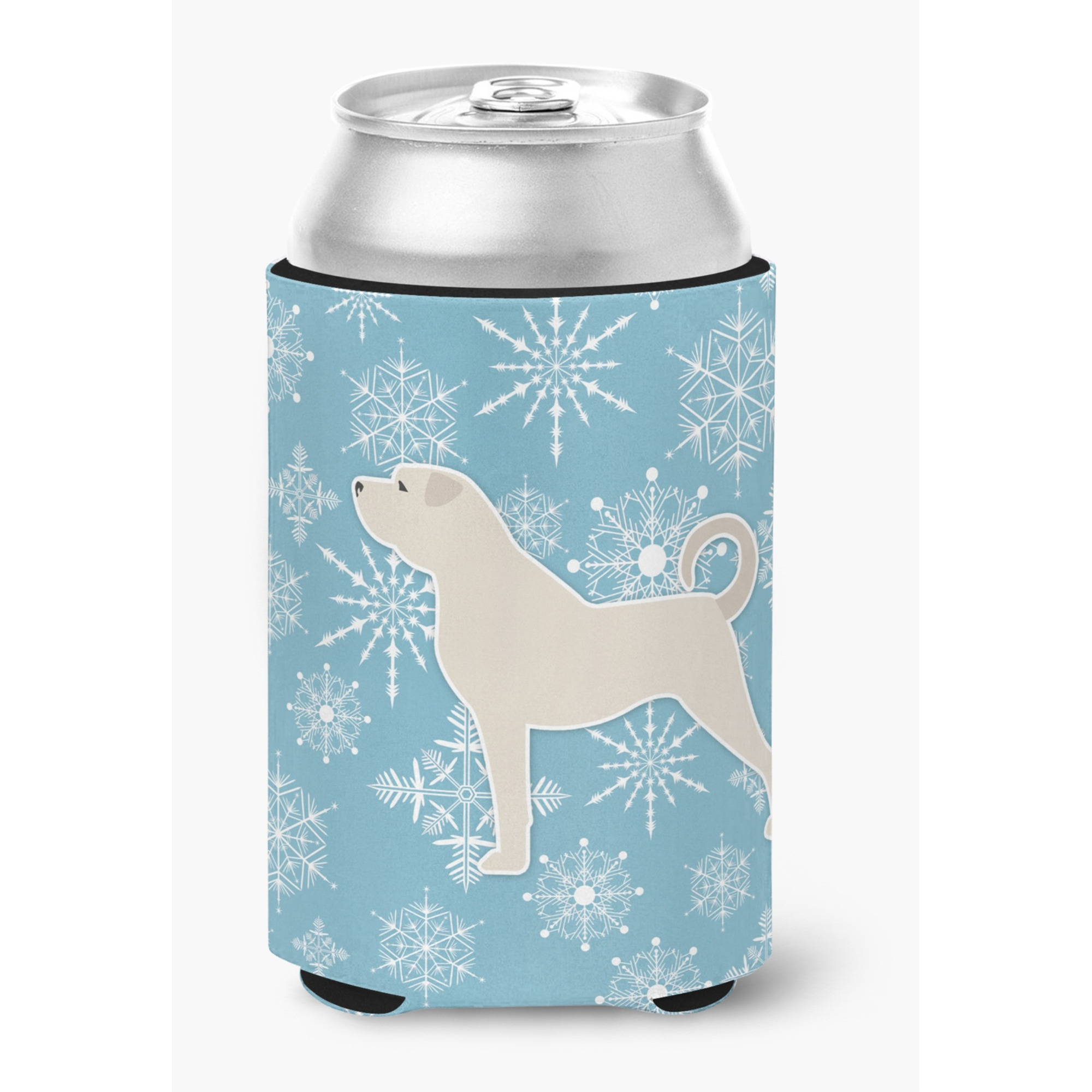 &quotCaroline's Treasures Winter Snowflake Anatolian Shepherd Can or Bottle Hugger BB3577CC, Can Hugger, Multicolor"