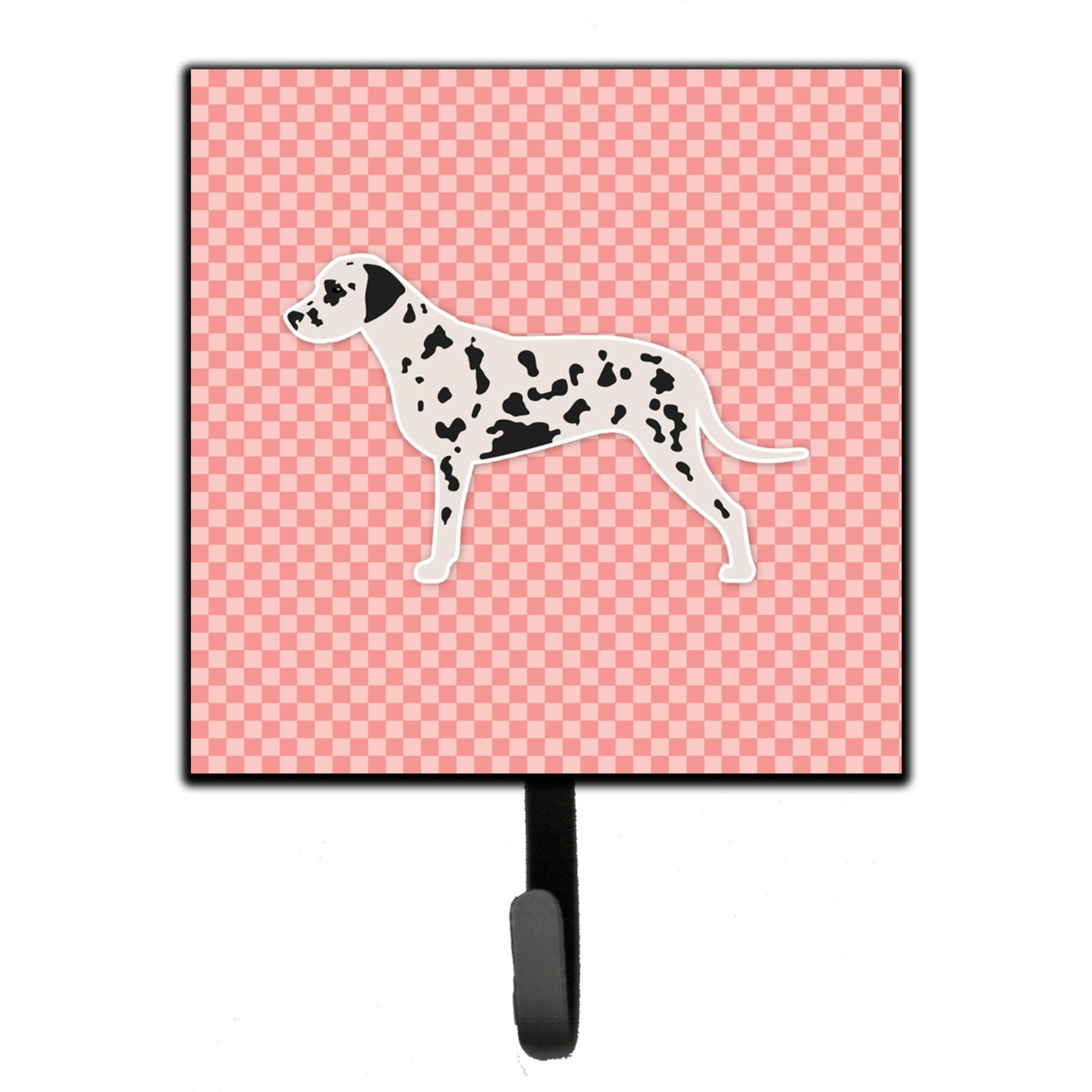 &quotCaroline's Treasures Dalmatian Checkerboard Pink Leash or Key Holder BB3583SH4, Small, Multicolor"