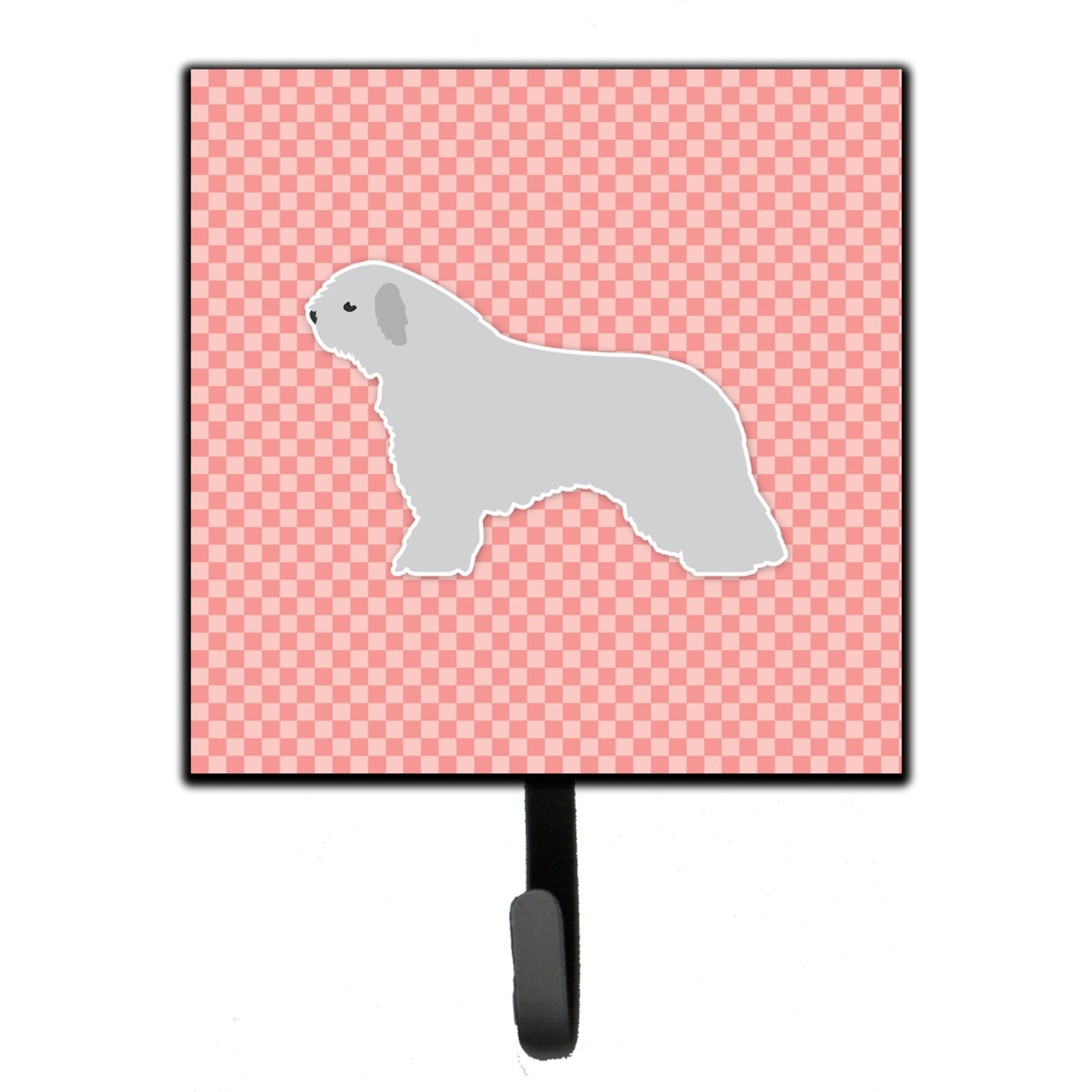 &quotCaroline's Treasures Spanish Water Dog Checkerboard Pink Leash or Key Holder BB3615SH4, Small, Multicolor"