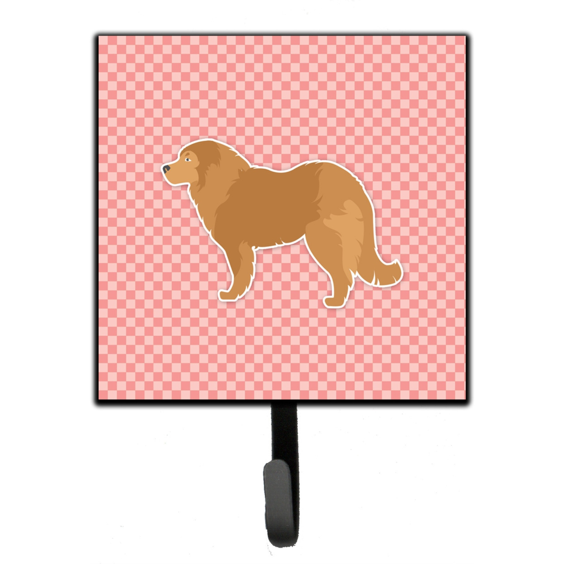 &quotCaroline's Treasures Caucasian Shepherd Dog Checkerboard Pink Leash or Key Holder BB3625SH4, Small, Multicolor"