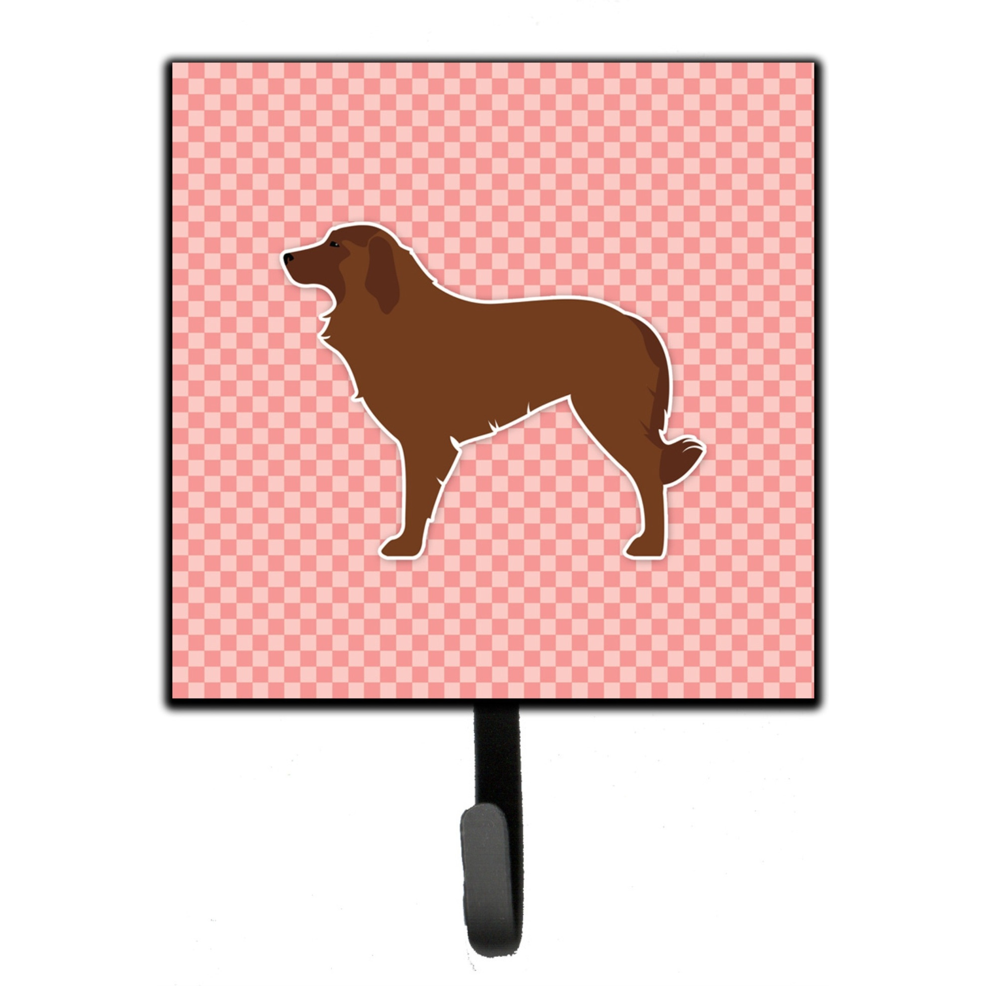&quotCaroline's Treasures Portuguese Sheepdog Dog Checkerboard Pink Leash or Key Holder BB3631SH4, Small, Multicolor"
