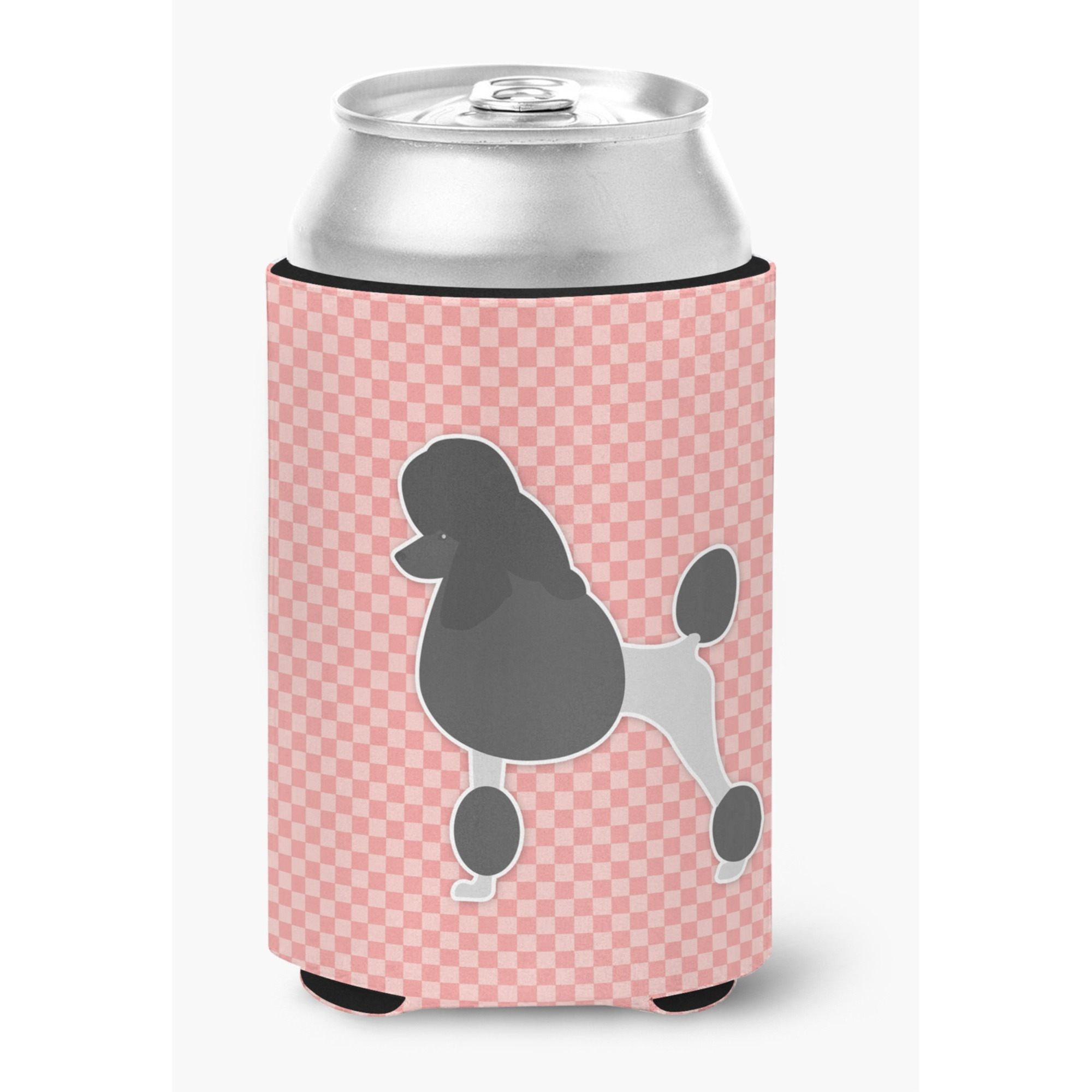 &quotCaroline's Treasures Poodle Checkerboard Pink Can or Bottle Hugger BB3639CC, Can Hugger, Multicolor"