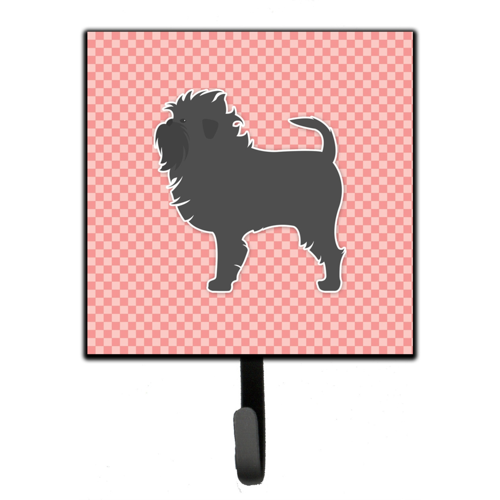 &quotCaroline's Treasures Affenpinscher Checkerboard Pink Leash or Key Holder BB3648SH4, Small, Multicolor"