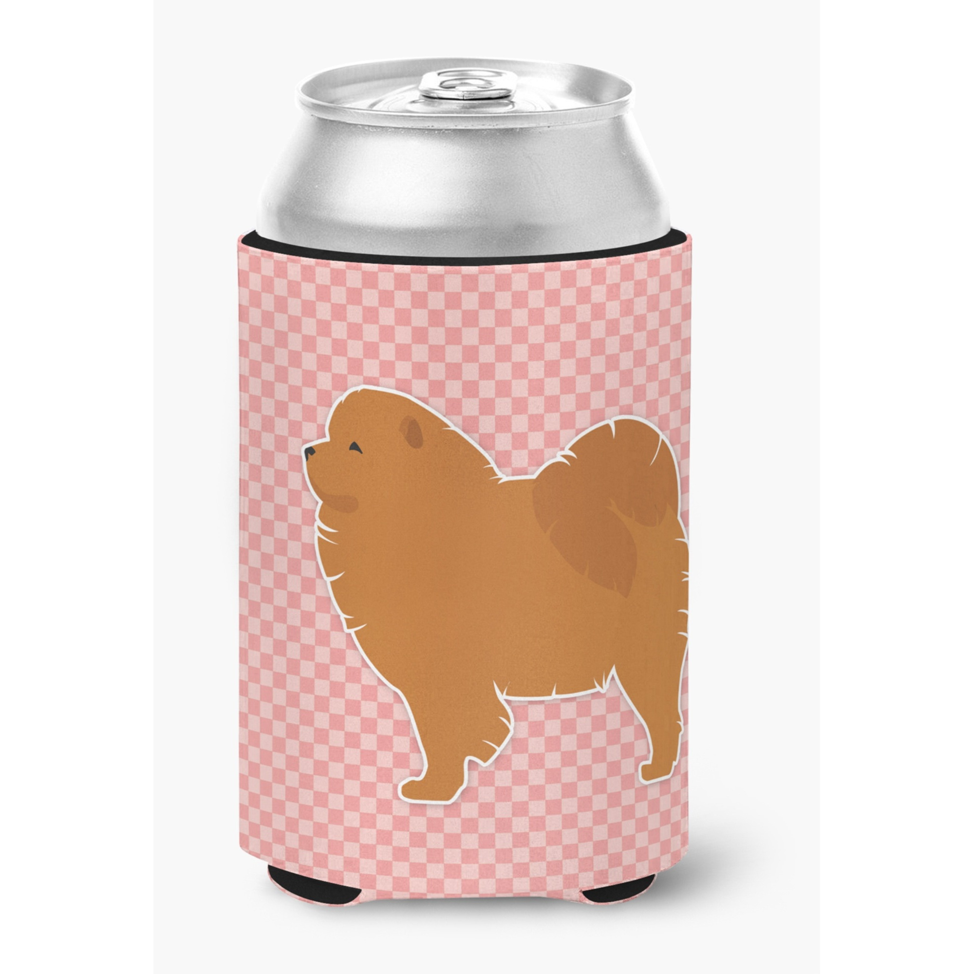 &quotCaroline's Treasures Chow Checkerboard Pink Can or Bottle Hugger BB3651CC, Can Hugger, Multicolor"