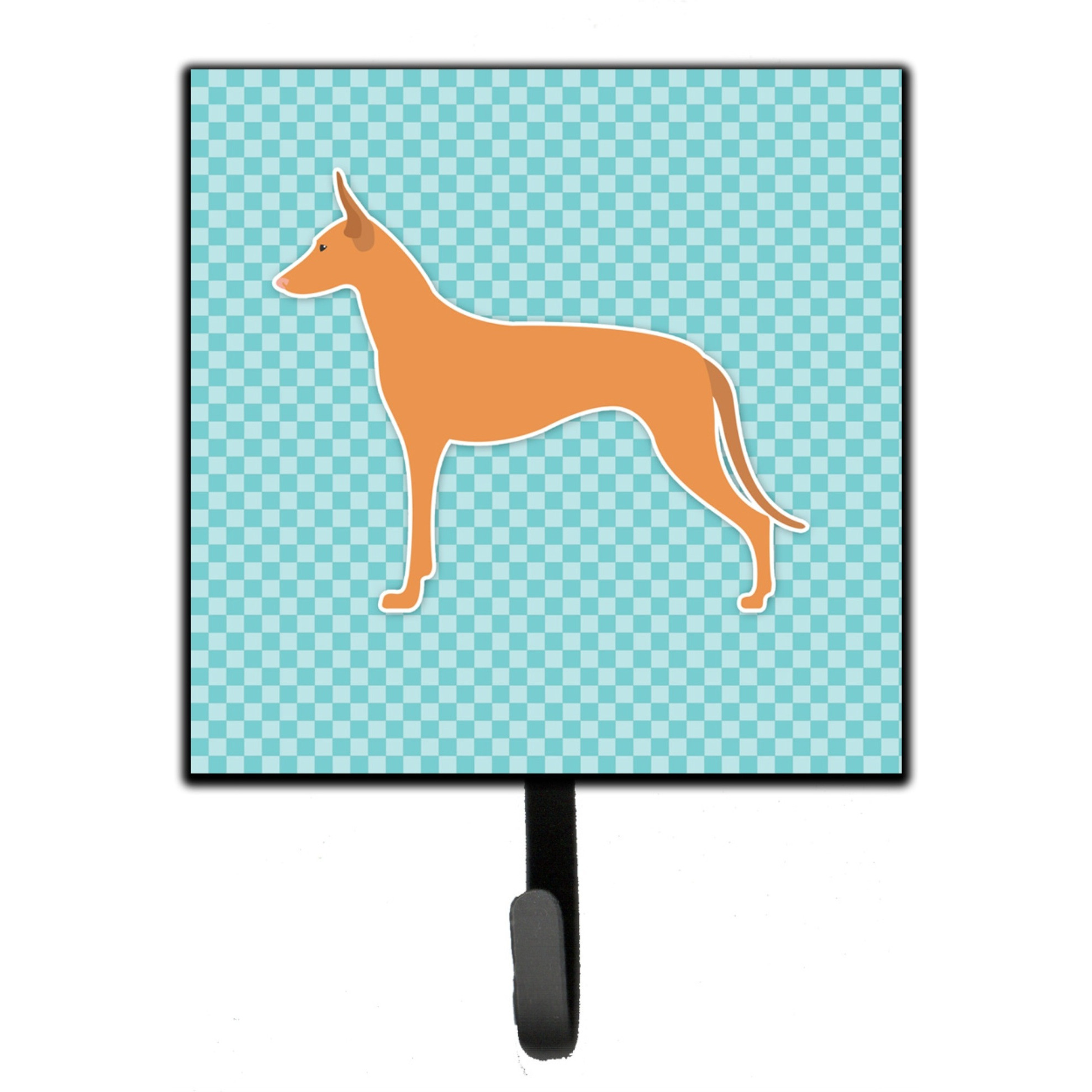 &quotCaroline's Treasures Pharaoh Hound Checkerboard Blue Leash or Key Holder BB3688SH4, Small, Multicolor"