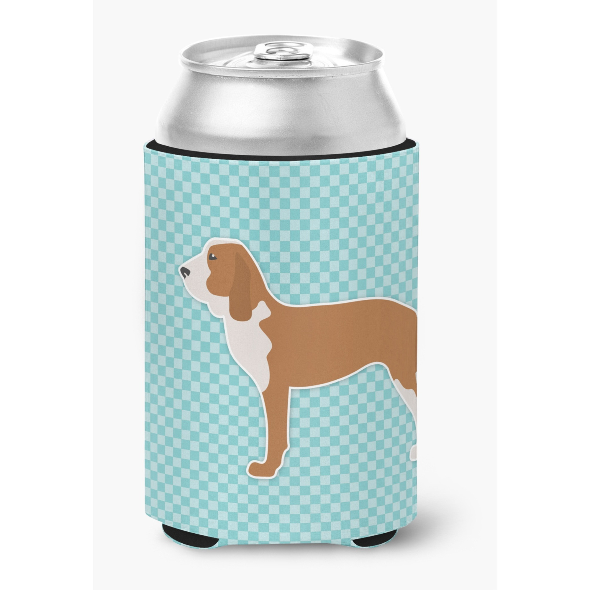 &quotCaroline's Treasures Spanish Hound Checkerboard Blue Can or Bottle Hugger BB3691CC, Can Hugger, Multicolor"